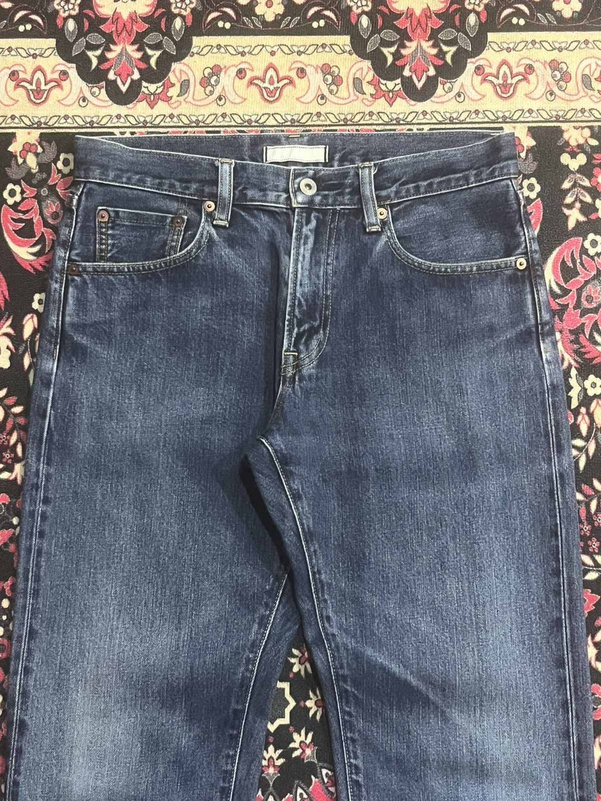 Undercover × Uniqlo Vintage Uniqlo Ocean Blue Washed Regular Selvedge Jeans Size US 30 / EU 46 - 4 Thumbnail