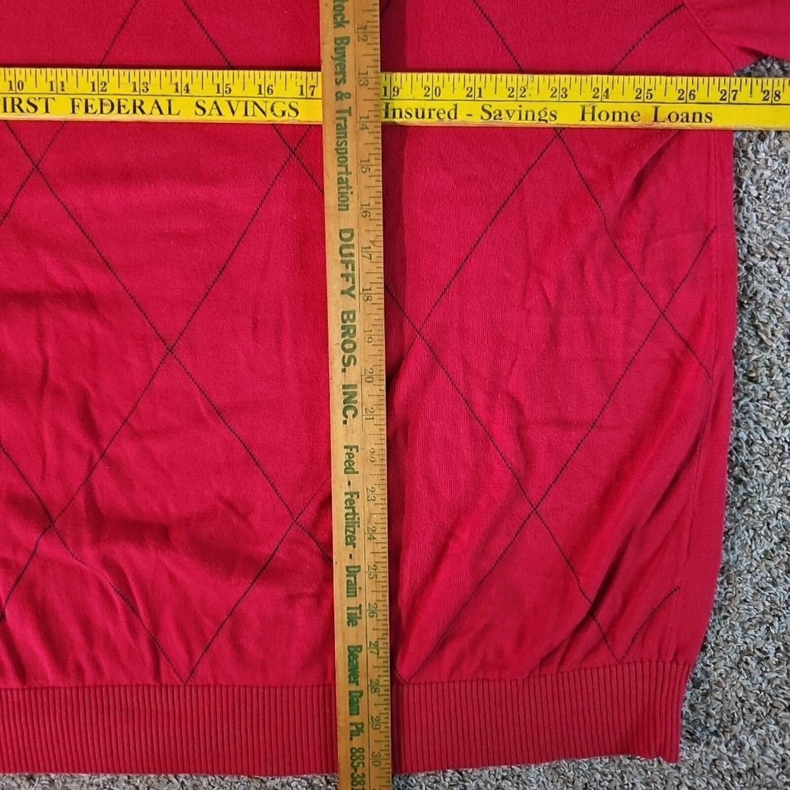 Tommy Hilfiger Tommy Hilfiger XXL V Neck Sweater Long Sleeve Red Logo Size US XXL / EU 58 / 5 - 4 Thumbnail