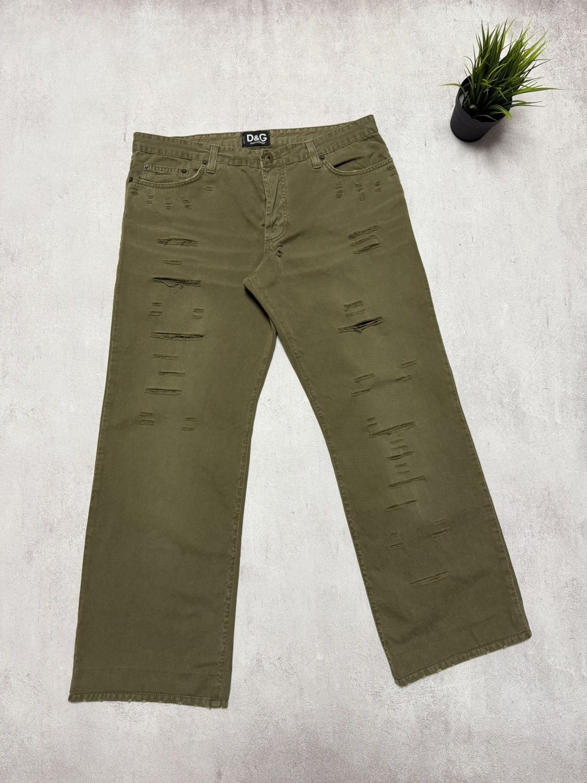 Dolce & Gabbana Vintage Dolce Gabbana Jeans Baggy Distressed Pants DG 90s Size US 34 / EU 50 - 3 Thumbnail