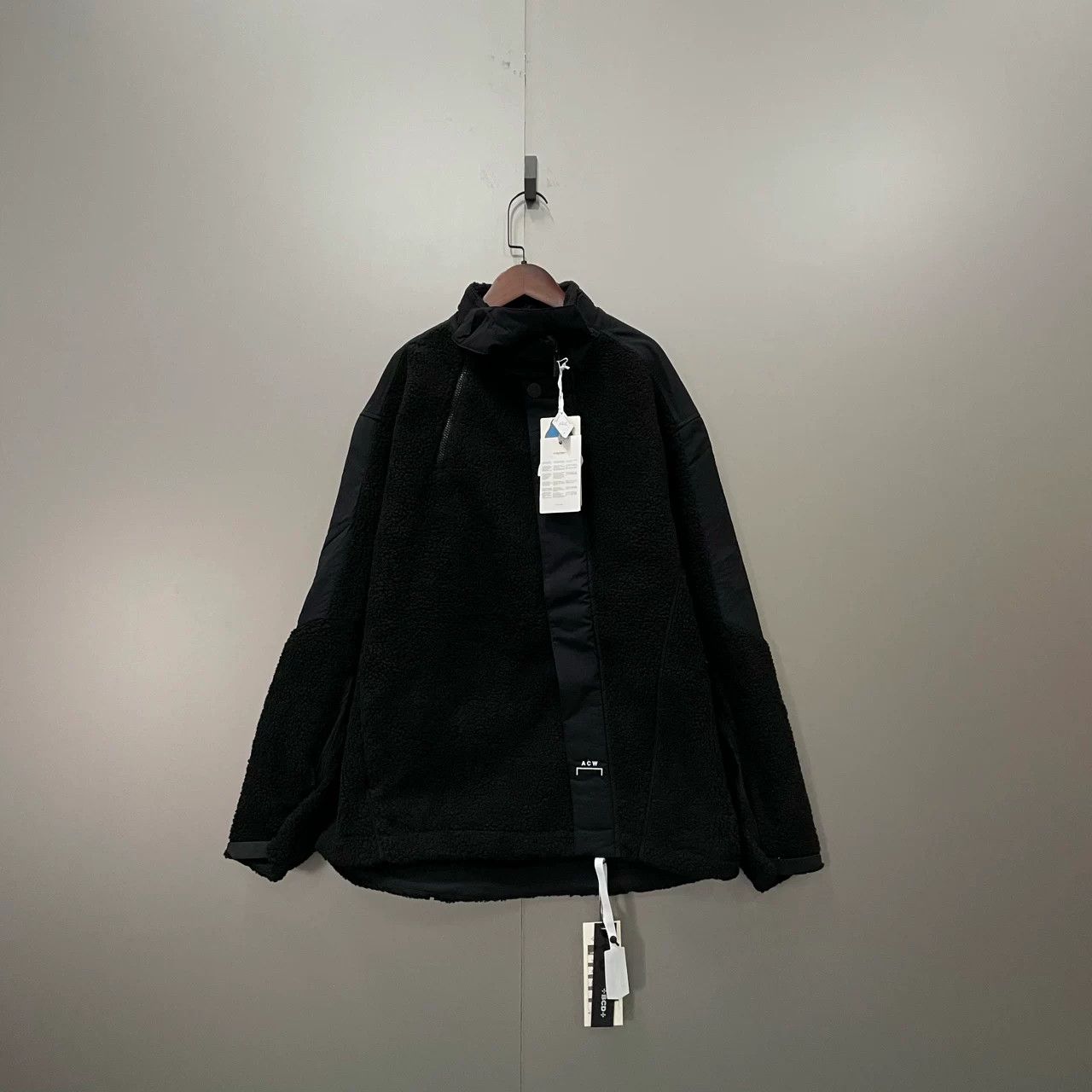 A-COLD-WALL* A-COLD-WALL ACW Black Diagonal Zip Sherpa Jacket Size US M / EU 48-50 / 2 - 1 Thumbnail