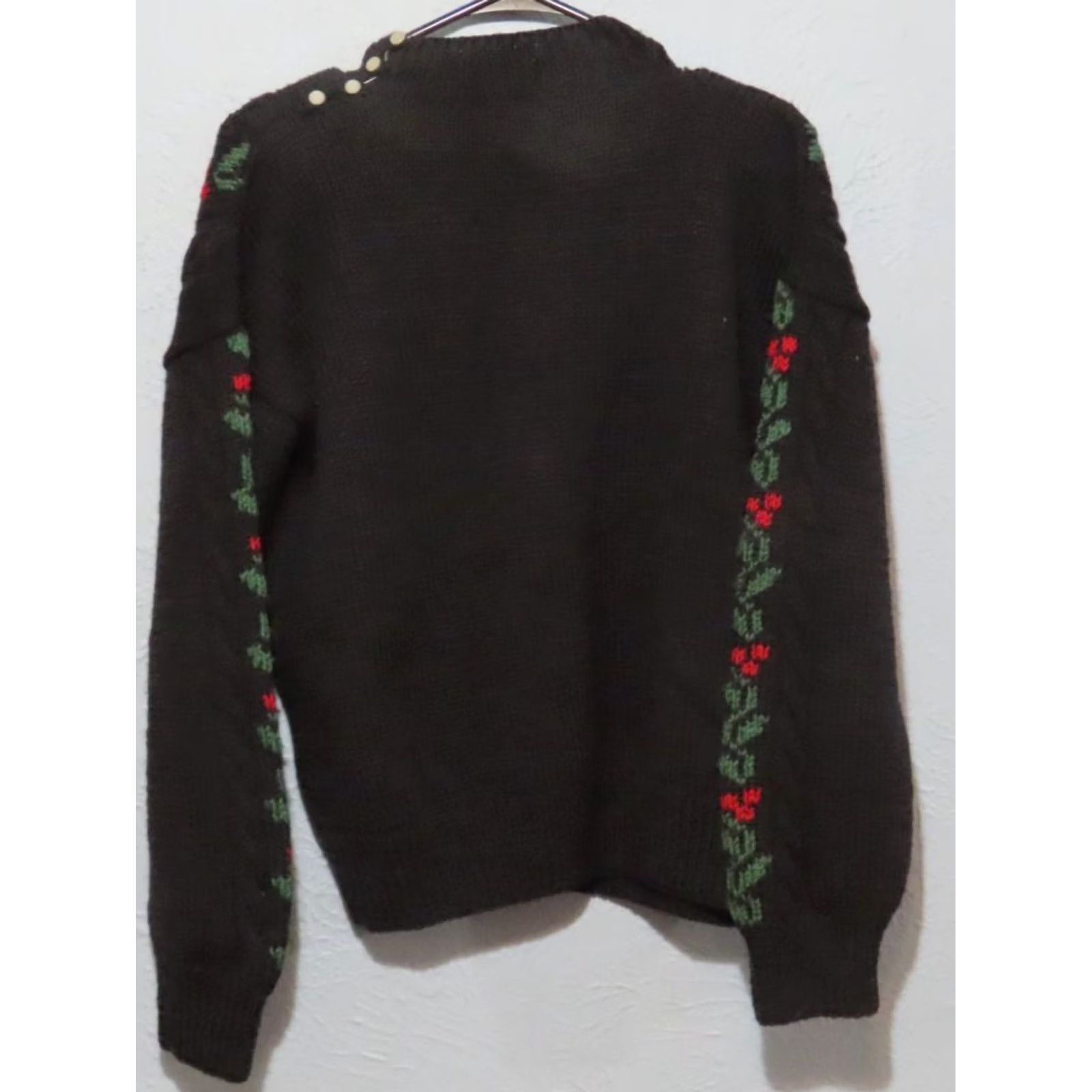 Vintage VINTAGE South Wool Santa Christmas Holiday Sweater 100% Wool Hand Knitted Uruguay Large Blue Crew Neck Long Sleeve Women's Pullover Christmas Theme Size M / US 6-8 / IT 42-44 - 6 Thumbnail