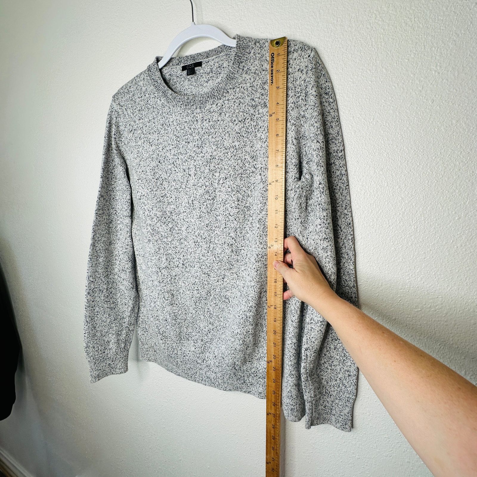 Cos COS Black & White Marled Long Sleeve Sweater 100% Cotton S Size US S / EU 44-46 / 1 - 9 Thumbnail