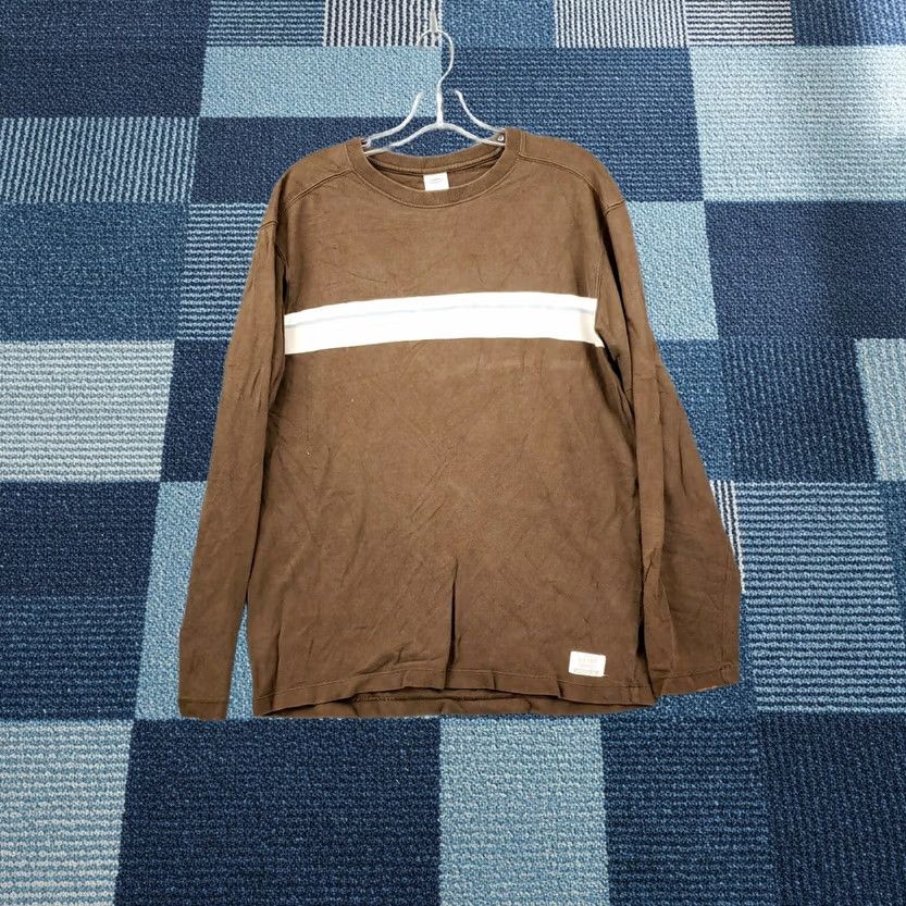 Old Navy Old Navy Mens M Medium Brown Surplus T-Shirt Long Sleeve Crew Neck Shirt Regular Fit Size US M / EU 48-50 / 2 - 1 Thumbnail