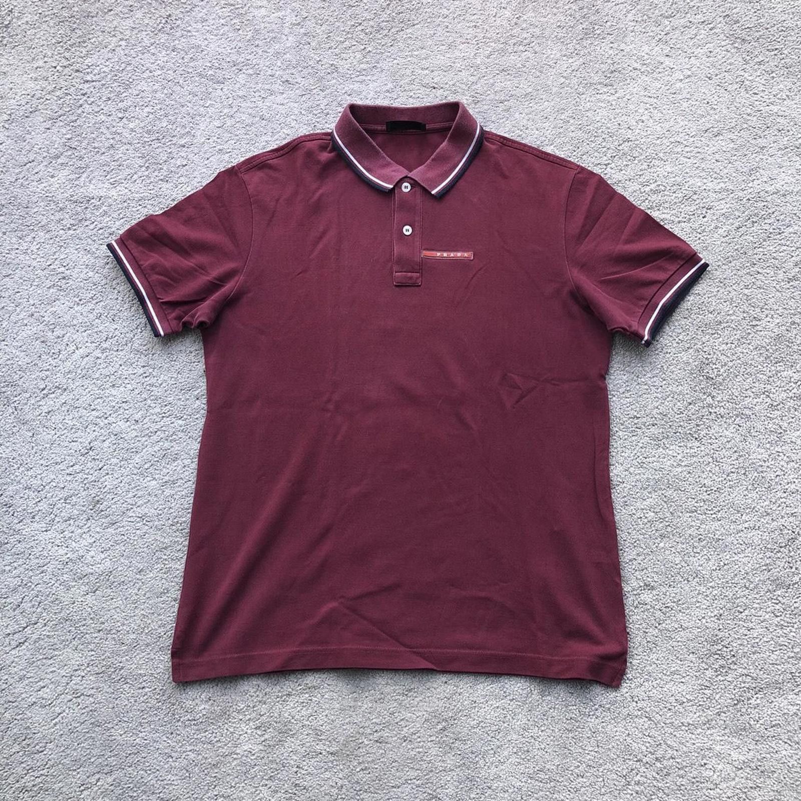 Prada Prada Red Tab Polo Shirt Size US L / EU 52-54 / 3 - 1 Thumbnail