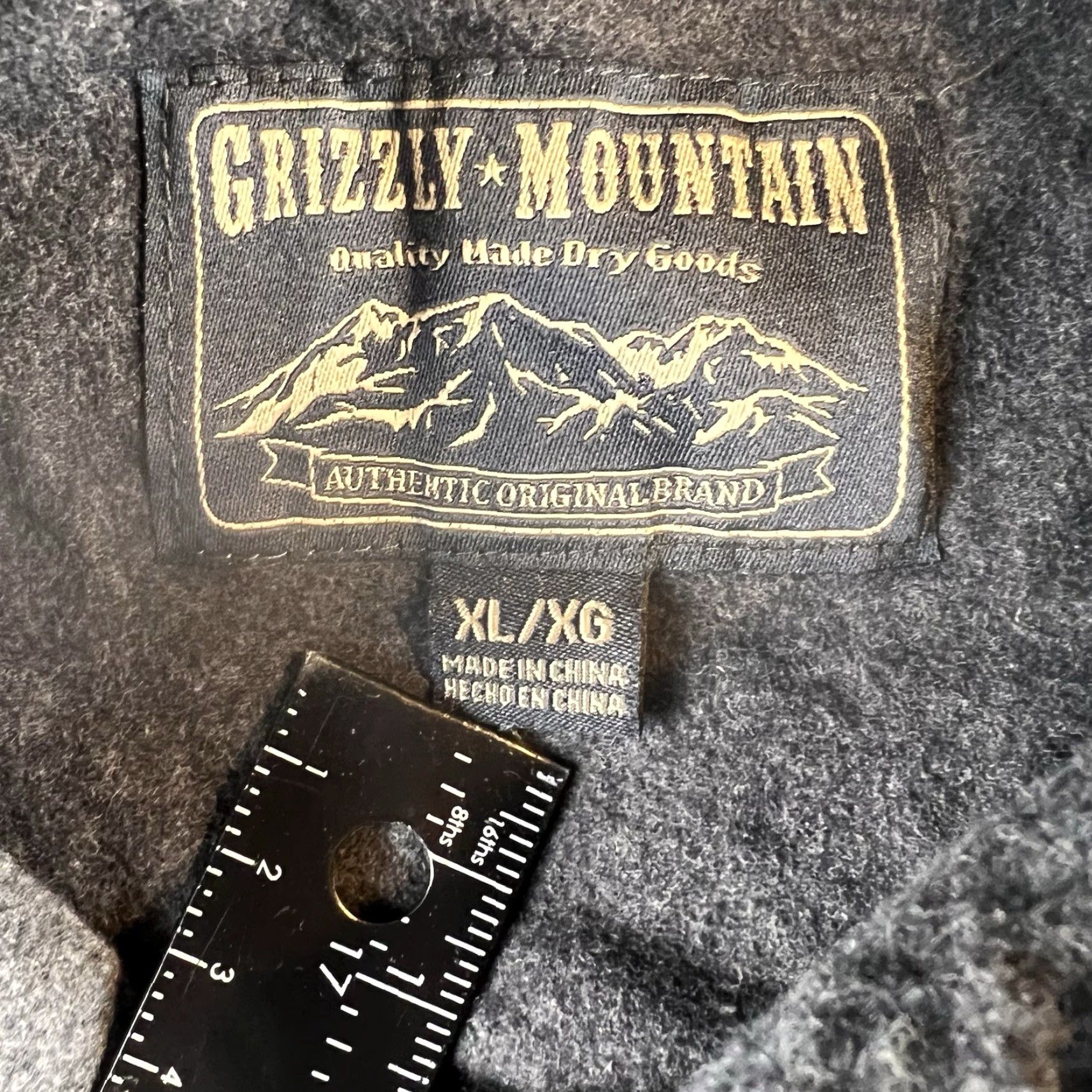Vintage Grizzly Mountain Shirt Mens XL Gray Flannel Heavy Button-Up Long Sleeve Outdoor Size US XL / EU 56 / 4 - 3 Thumbnail