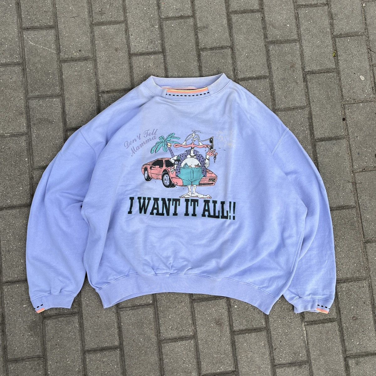 Vintage Vintage Lilac Crewneck 90s Size US M / EU 48-50 / 2 - 1 Thumbnail