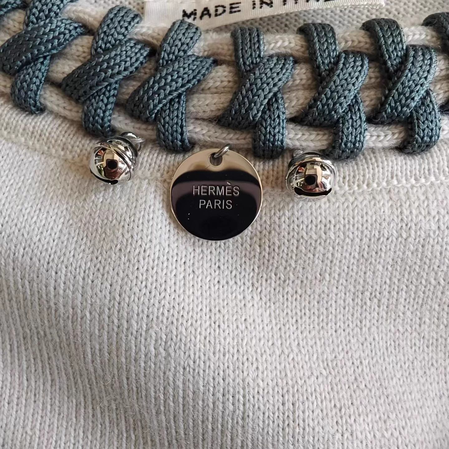 Hermes Hermes neck metal tag knit sweater 34 99 Size XS / US 0-2 / IT 36-38 - 3 Thumbnail