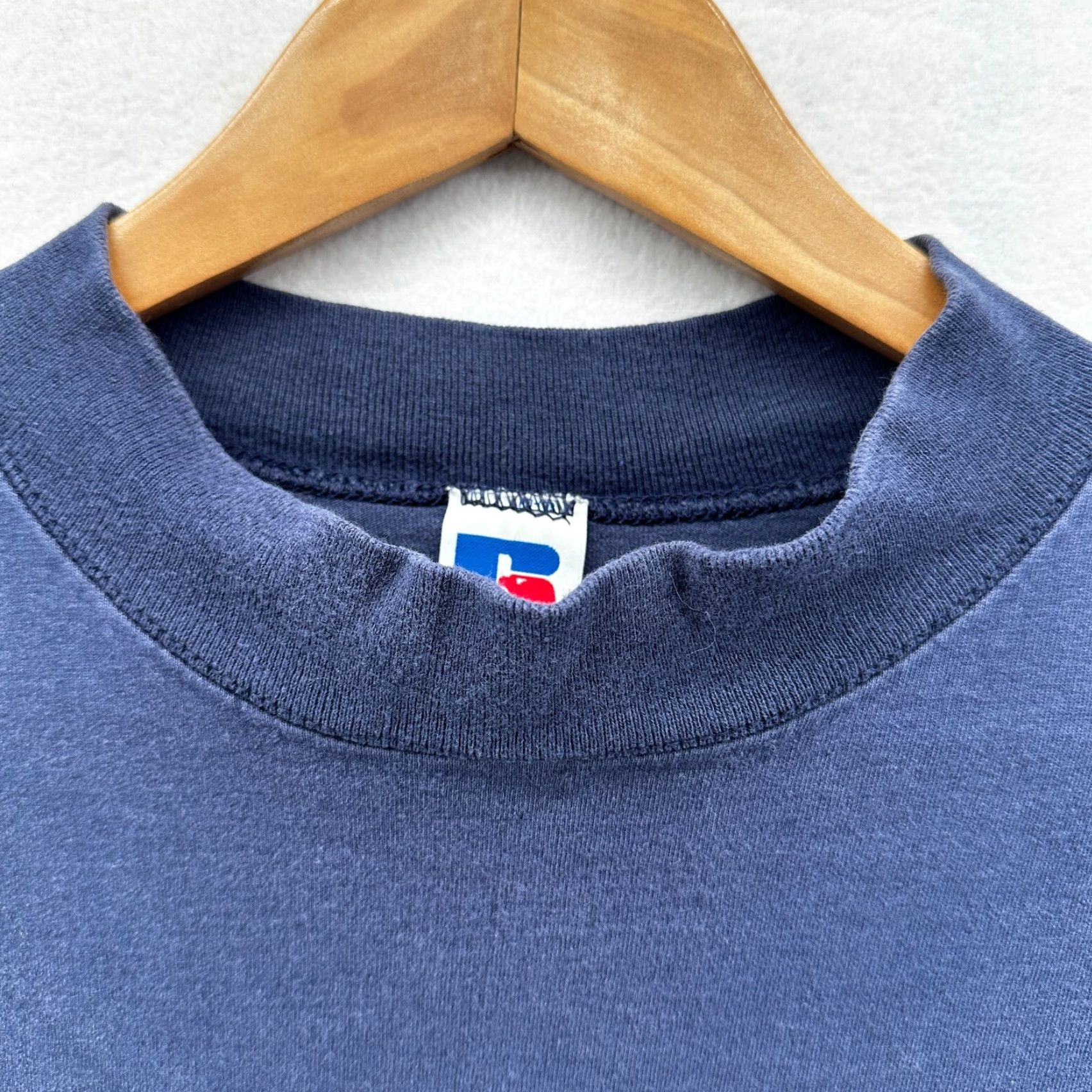 Russell Athletic VINTAGE Russell Athletic T-Shirt Blue Men's XL Cotton Long Sleeve Crew Neck Pullover Size US XL / EU 56 / 4 - 4 Thumbnail