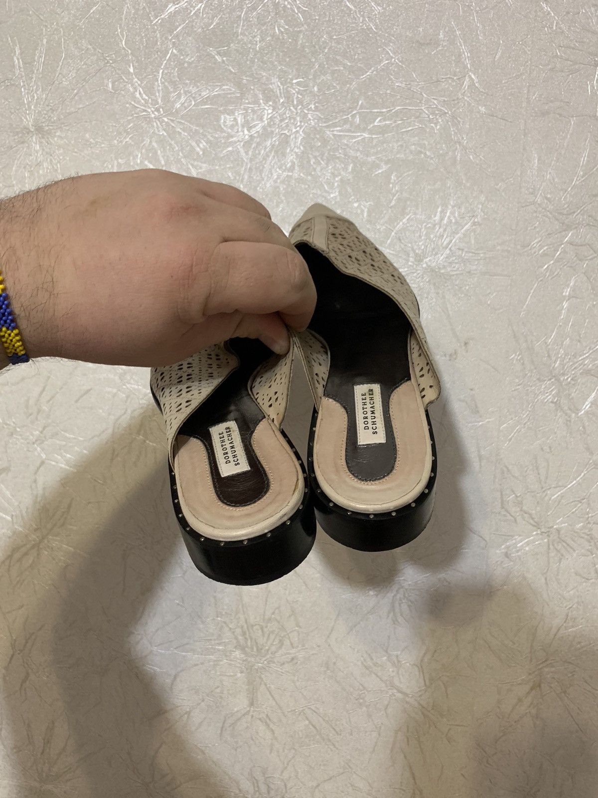 DOROTHEE SCHUMACHER × Leather Dorothee Schumacher Leather Beige Mules Made in Italy Size US 8 / IT 38 - 8 Thumbnail