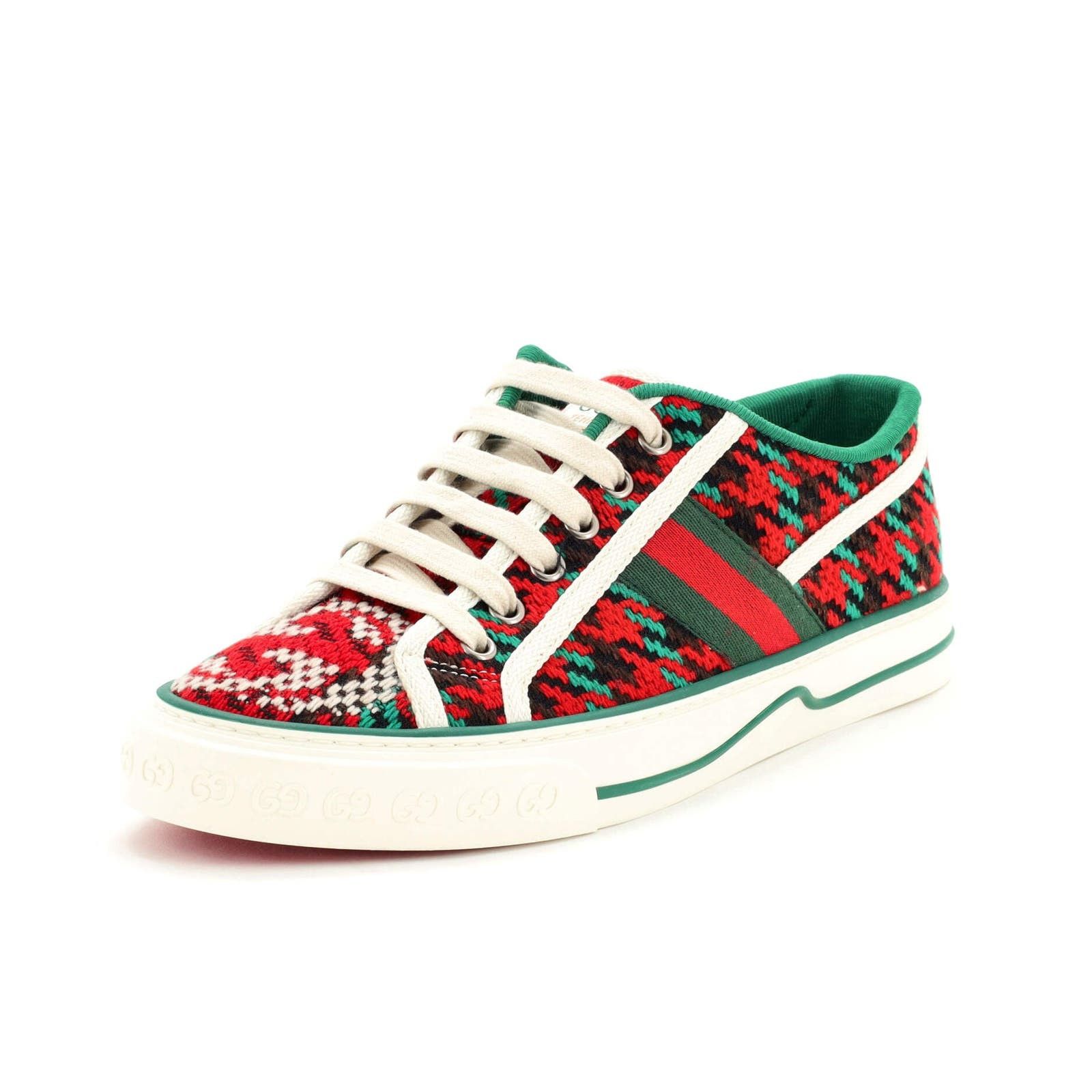 image of Gucci 1977 Tennis Sneakers Houndstooth Textile None, Women's (Size 4)