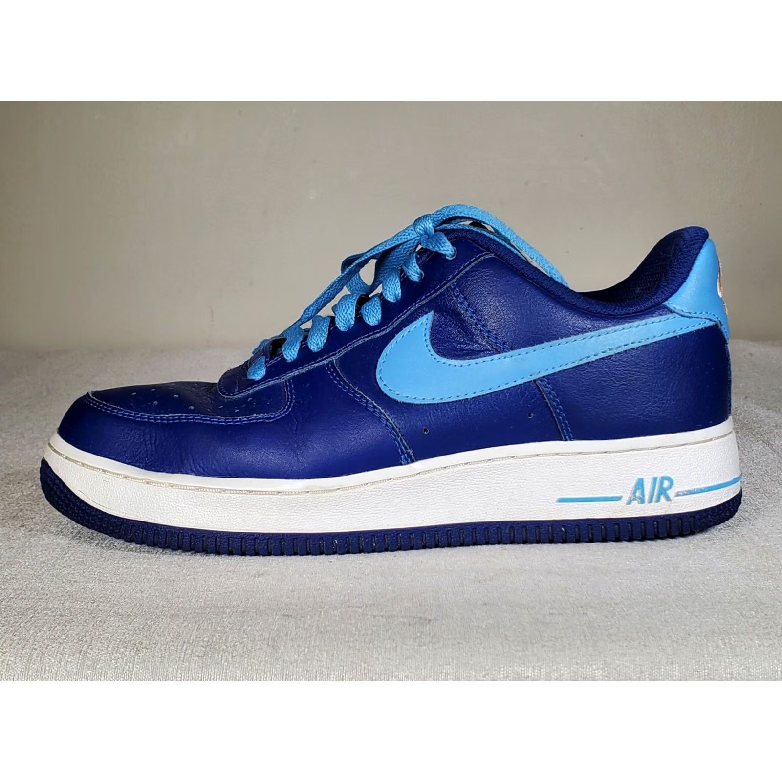Nike Nike Air Force 1 Low iD By You - Womens Sneakers - Premium Blue - AQ3778-992 - Comfortable Shoes - Official Size US 10 / IT 40 - 5 Thumbnail