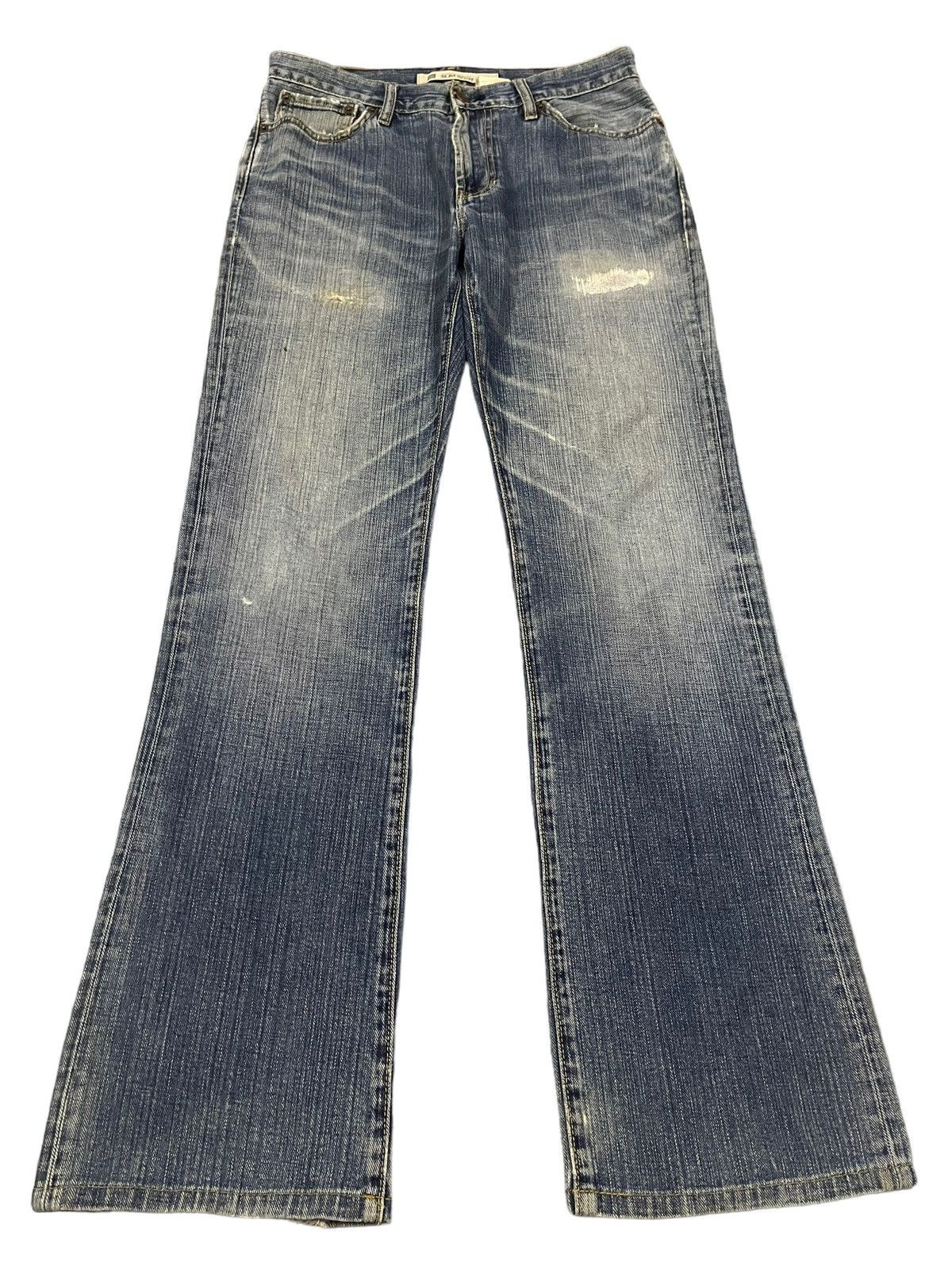 Gap Vintage Gap Blue Wash Distress Bootcut Style Jeans Size US 30 / EU 46 - 1 Thumbnail