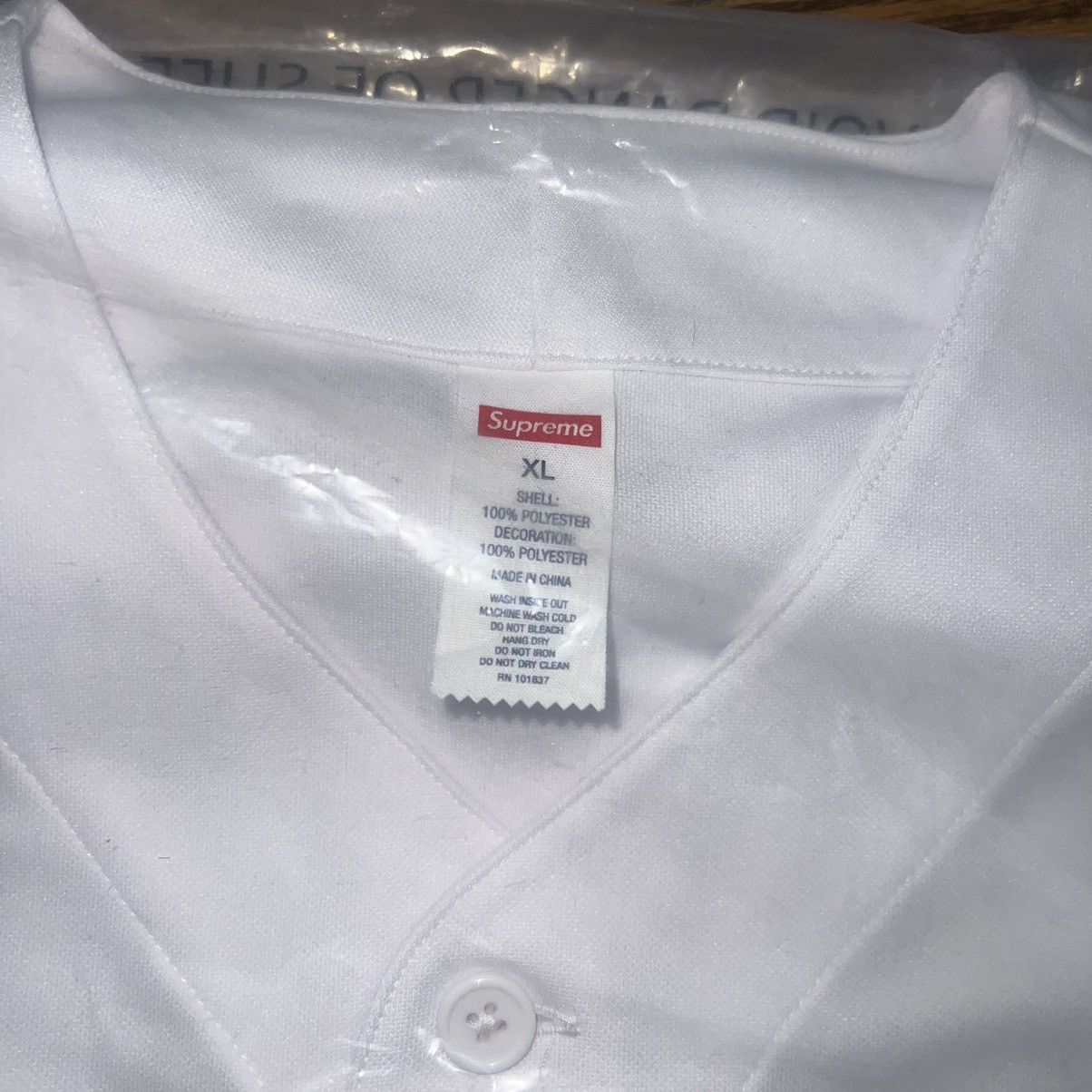 Supreme Supreme Alpha Omega Baseball Jersey White Size: XL Size US XL / EU 56 / 4 - 4 Thumbnail