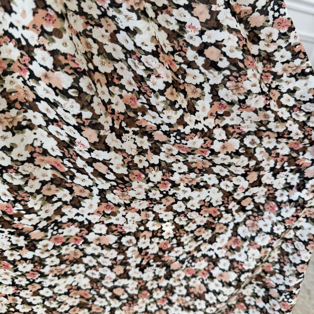 Vintage Vintage 90s MJ Carroll Floral Chiffon Prairie Skirt 1X. XL Size 35" - 3 Thumbnail