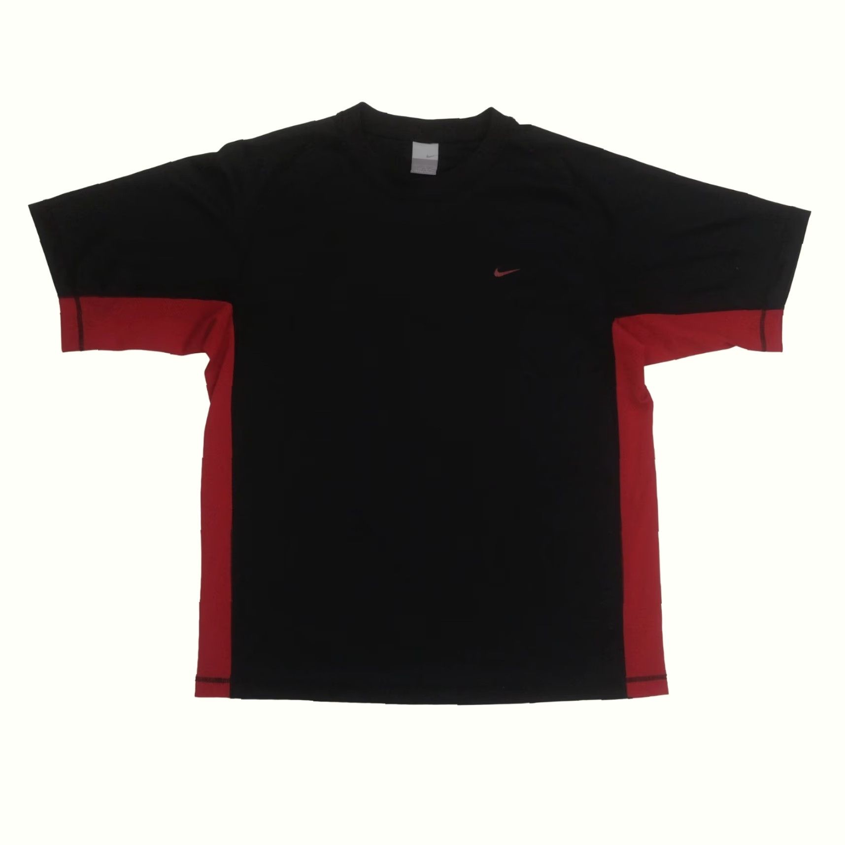 Nike VINTAGE Nike T-Shirt Mens L Black 90s Y2K Retro Active Mini Swoosh Sportswear 2002 VTG Logo 24" Pit to Pit 30" Length Size US L / EU 52-54 / 3 - 2 Thumbnail