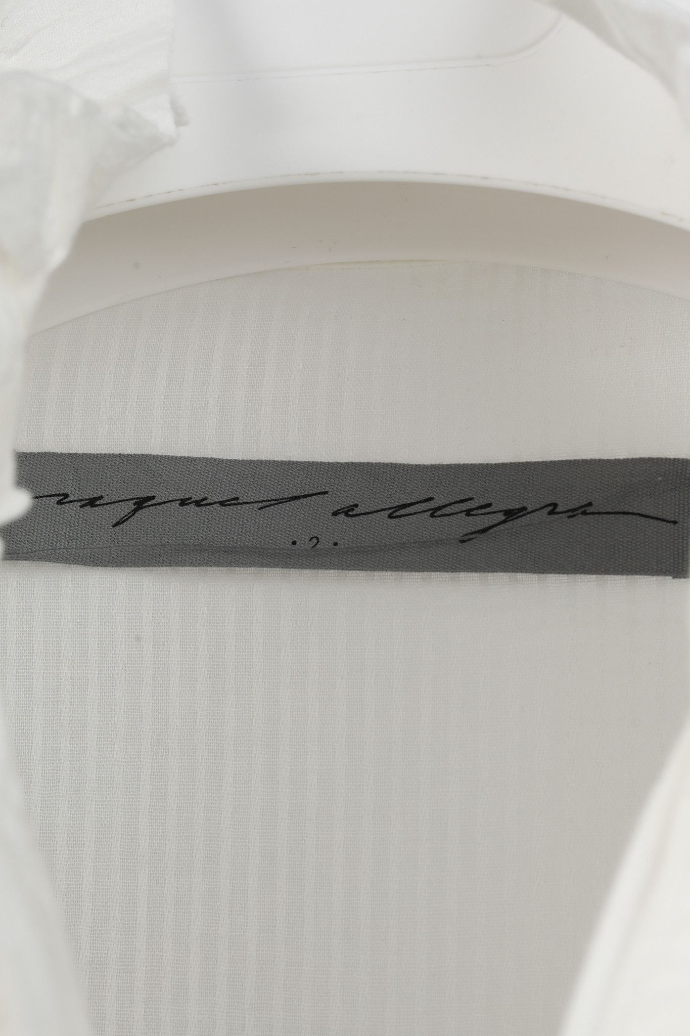 Other Raquel Allegra White Gibson Girl Frills Shirt Size L / US 10 / IT 46 - 4 Thumbnail