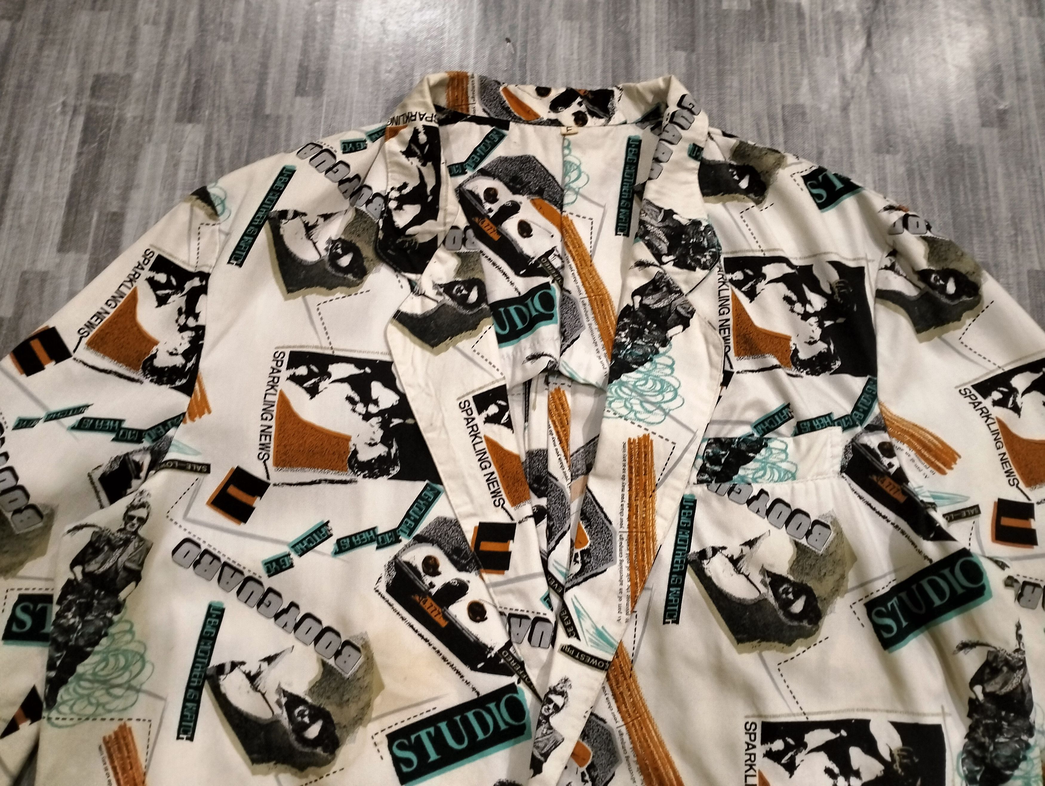If Six Was Nine Japanese Brand Studio Bodyguard Full Print Blazer Jacket Size US L / EU 52-54 / 3 - 7 Thumbnail