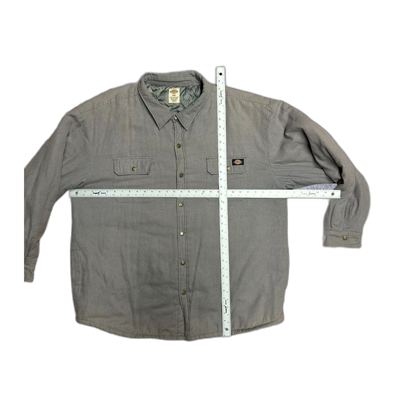 Dickies Dickies Jacket Size 4XL Gray Quilted Snap Button Collared Size US XXL / EU 58 / 5 - 4 Thumbnail