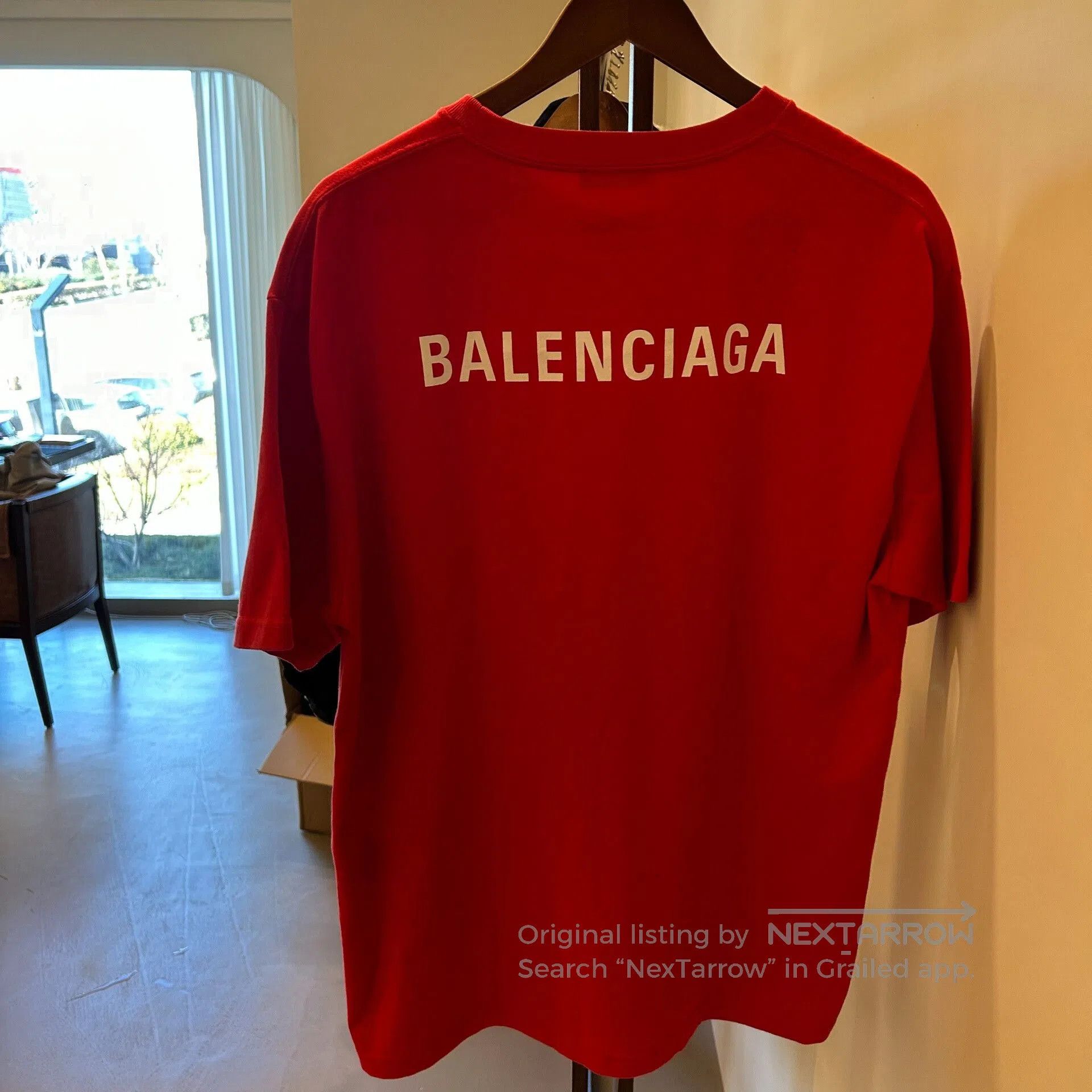 Balenciaga balenciaga red logo short sleeve t. Size US M / EU 48-50 / 2 - 5 Thumbnail