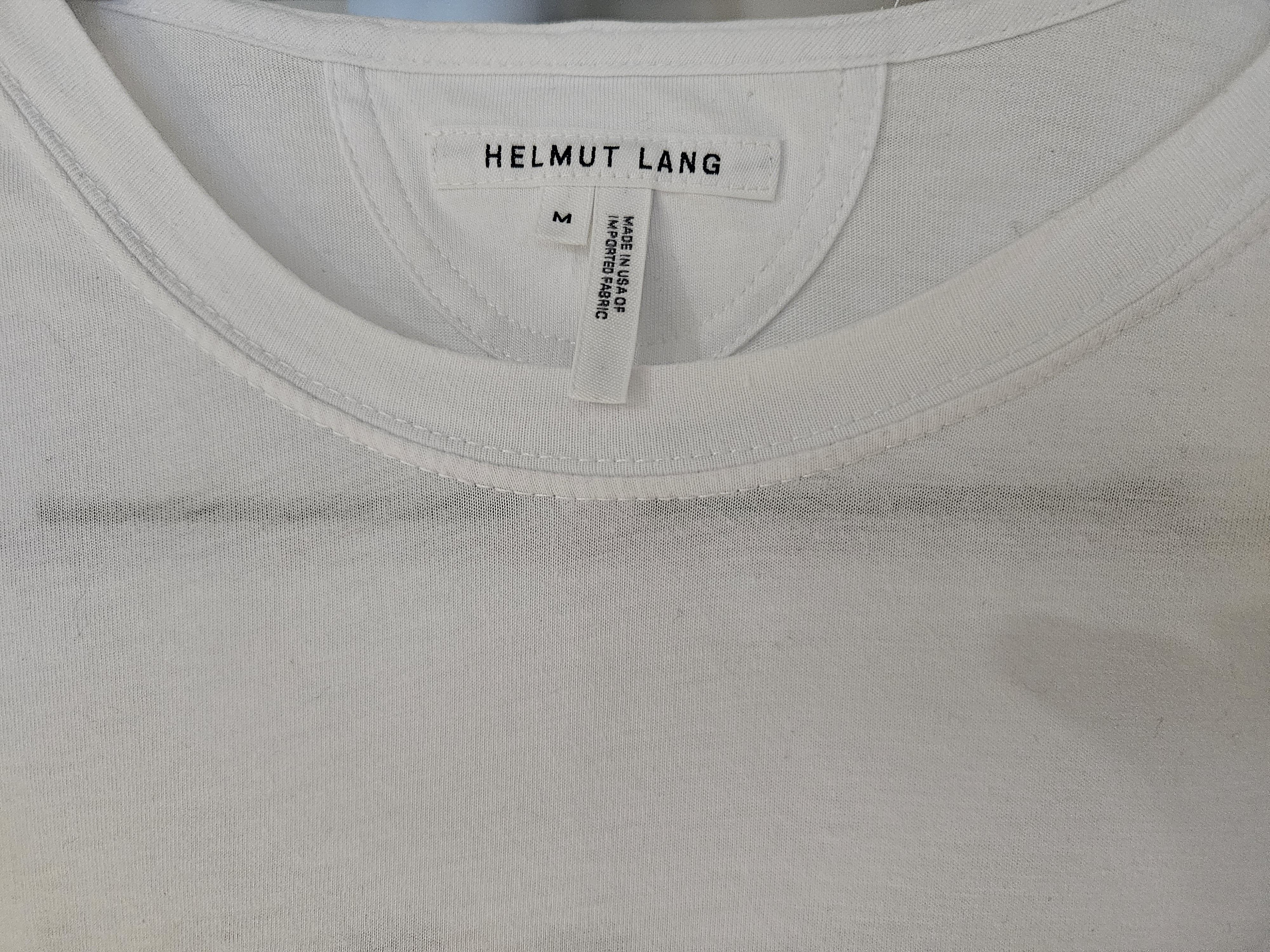 Helmut Lang Helmut Lang Short Sleeve Long T-shirt size m in White Size US M / EU 48-50 / 2 - 2 Thumbnail