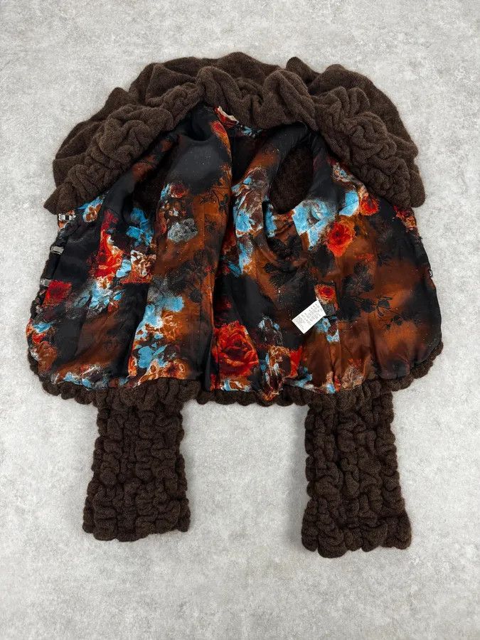 Roberto Cavalli 2000s Roberto Cavalli Brown Puffy Textured Cardigan Size S / US 4 / IT 40 - 9 Thumbnail