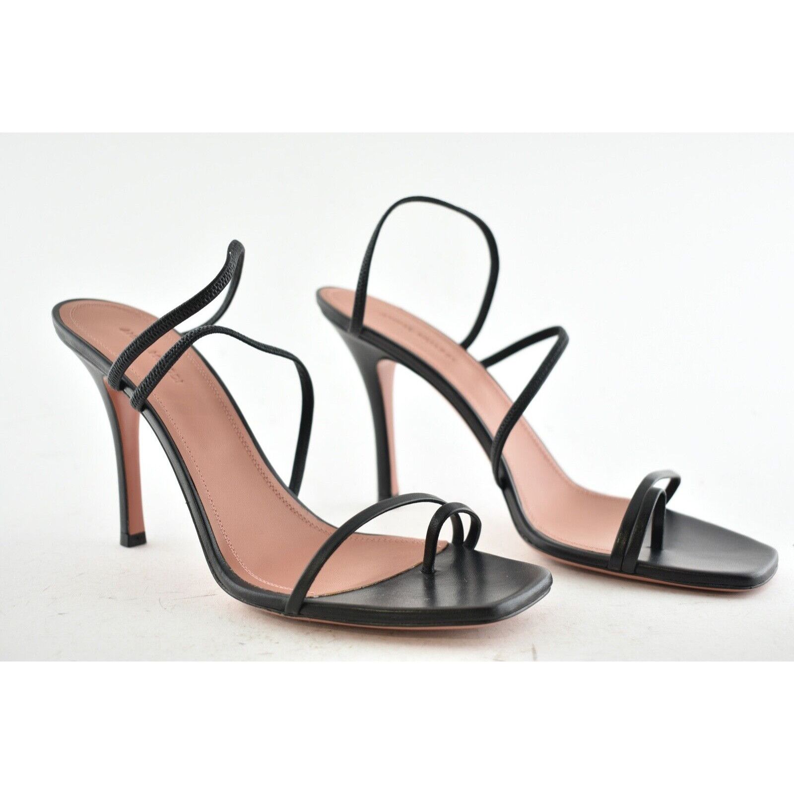Amina Muaddi Naima Leather Backless Mule Strappy Sandal Heel Pump 42 Size US 12 / IT 42 - 4 Thumbnail