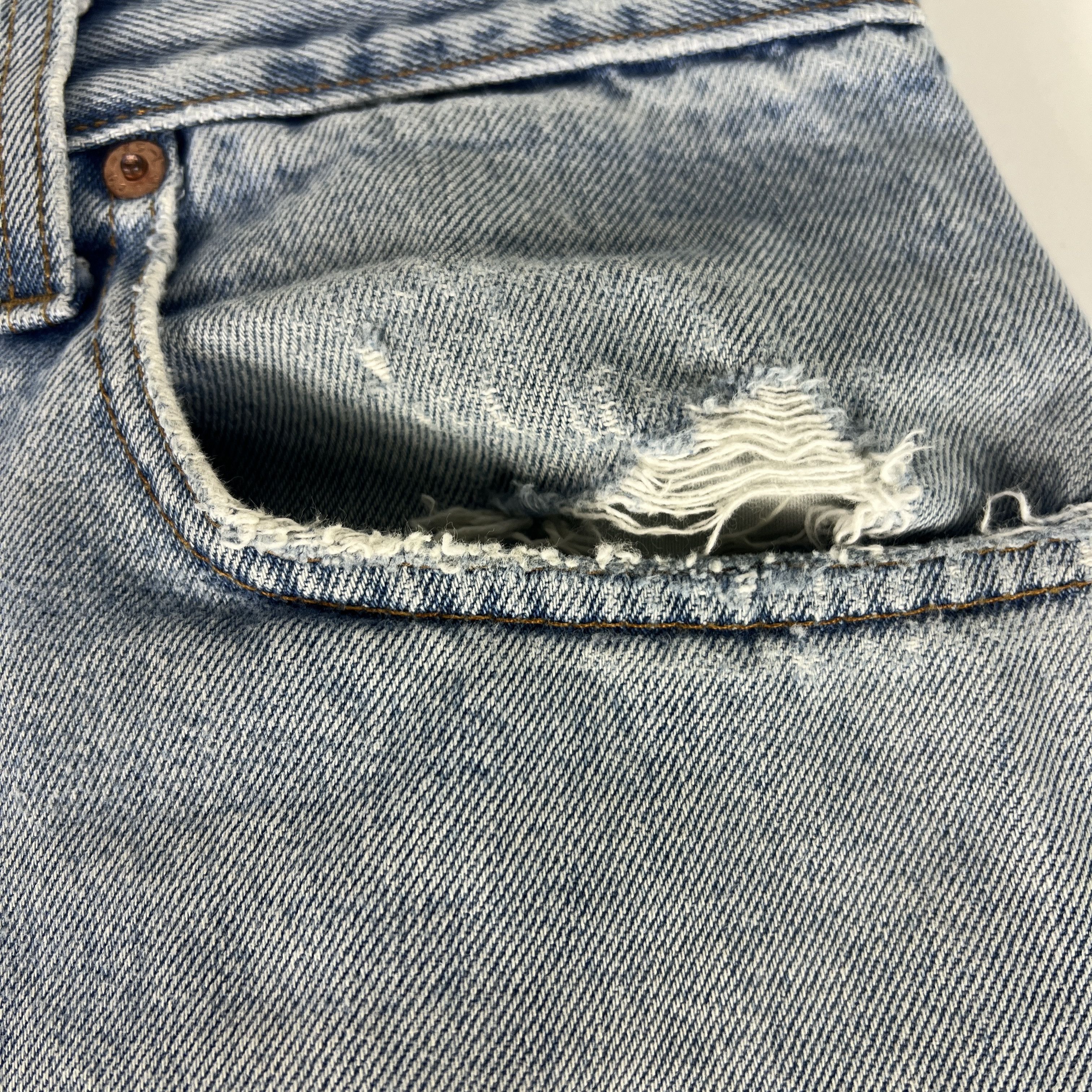 Levi's × Vintage Y2K Levi's Jeans 505 Straight Blue Faded Grunge Cotton Denim Size US 33 - 6 Thumbnail