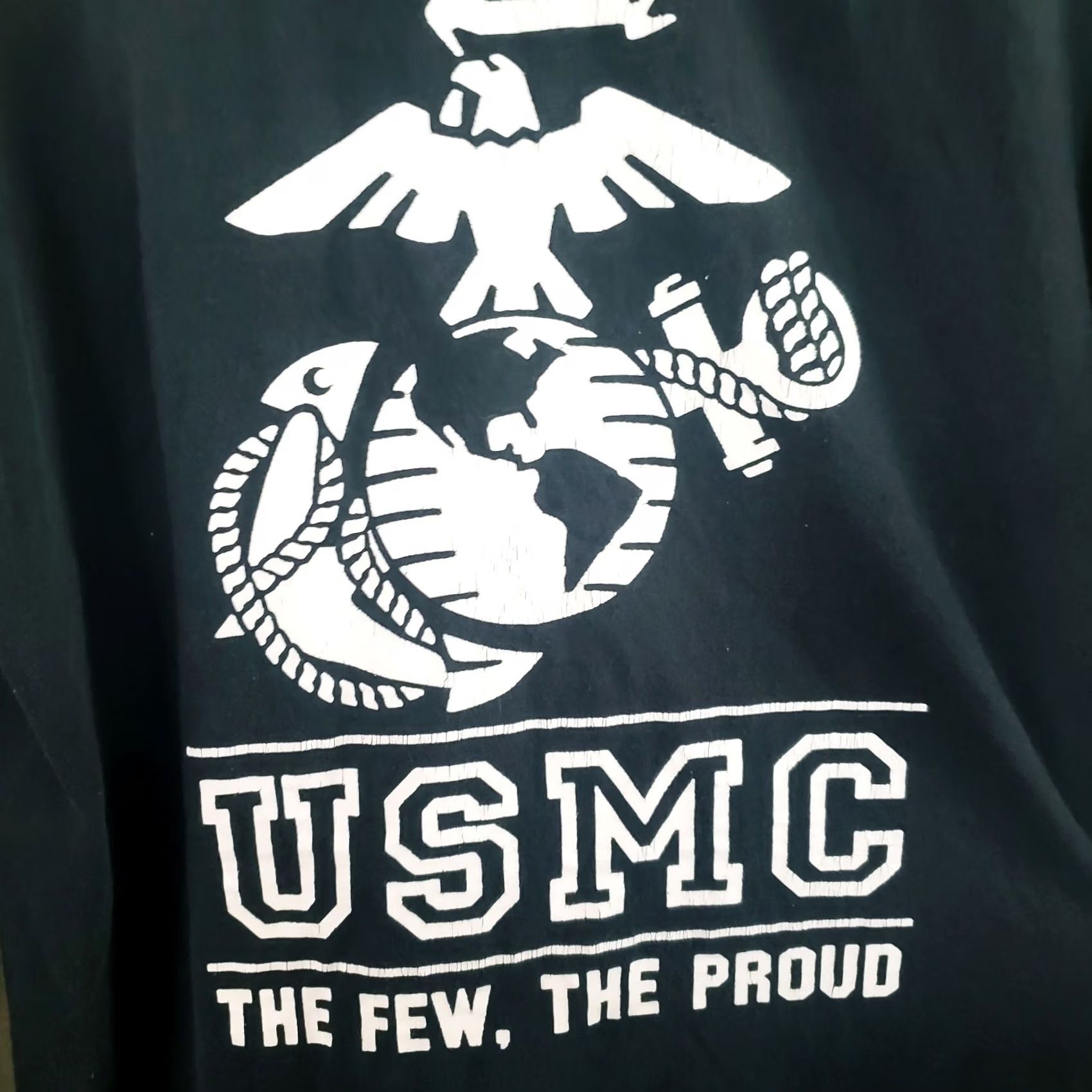Vintage USMC Marines Men’s M Long Sleeve Black T-Shirt Pullover The Few The Proud Graphic Tee Clothing Mens Shirt Size US M / EU 48-50 / 2 - 7 Thumbnail