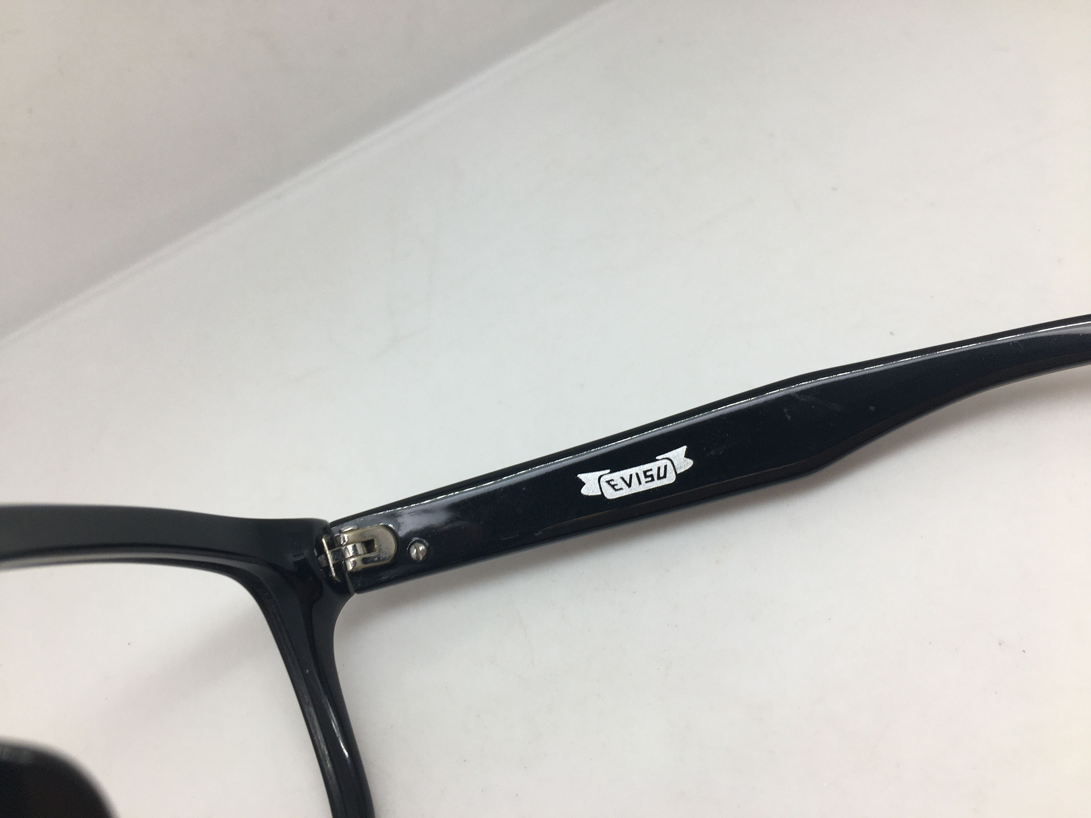 Evisu Evisu EV-8512 Black Acetate RX Eyeglasses Frame Size ONE SIZE - 4 Thumbnail
