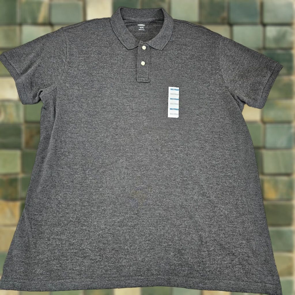 Old Navy Old Navy Polo Shirt Mens XL Gray Knit Cotton Golf Performance Preppy Size US XL / EU 56 / 4 - 1 Thumbnail