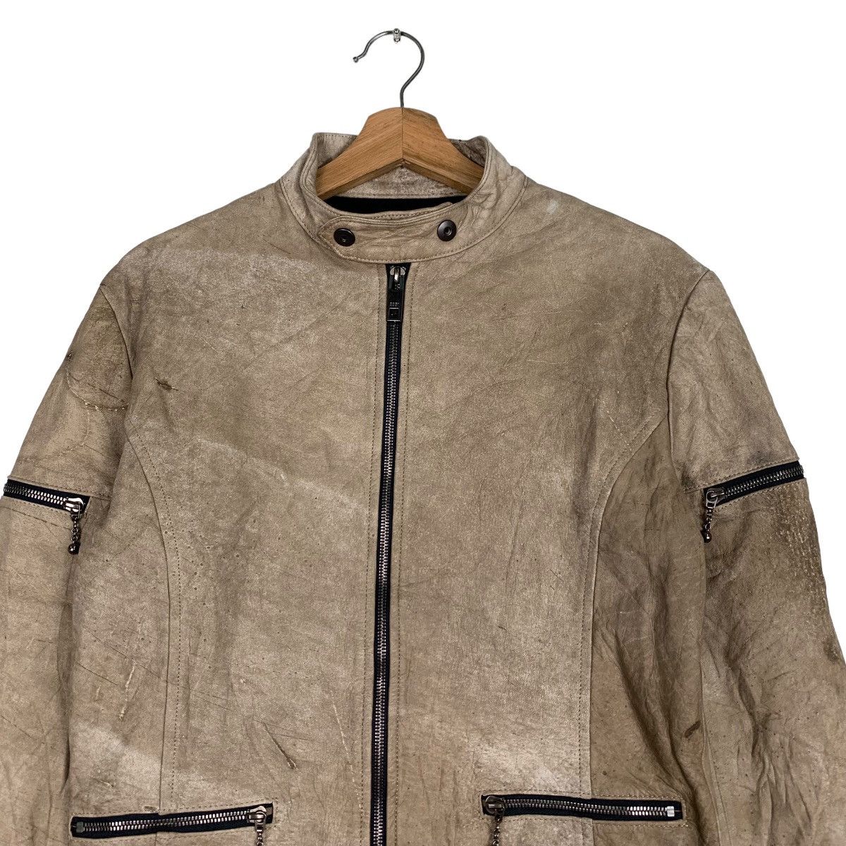 5351 POUR LES HOMMES 5351 Pour Les Hommes Cowhide Leather Jacket #0365-C17 Size S / US 4 / IT 40 - 2 Thumbnail