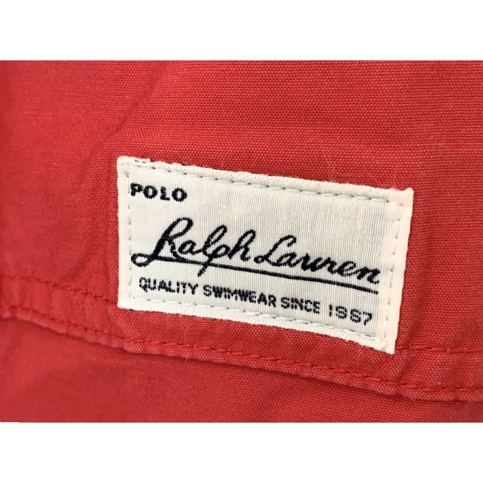 Polo Ralph Lauren VINTAGE Polo Ralph Lauren Swim Trunks Suit 2XL Elastic Waist Drawstring Red Men 90s Size US XXL / EU 58 / 5 - 3 Thumbnail