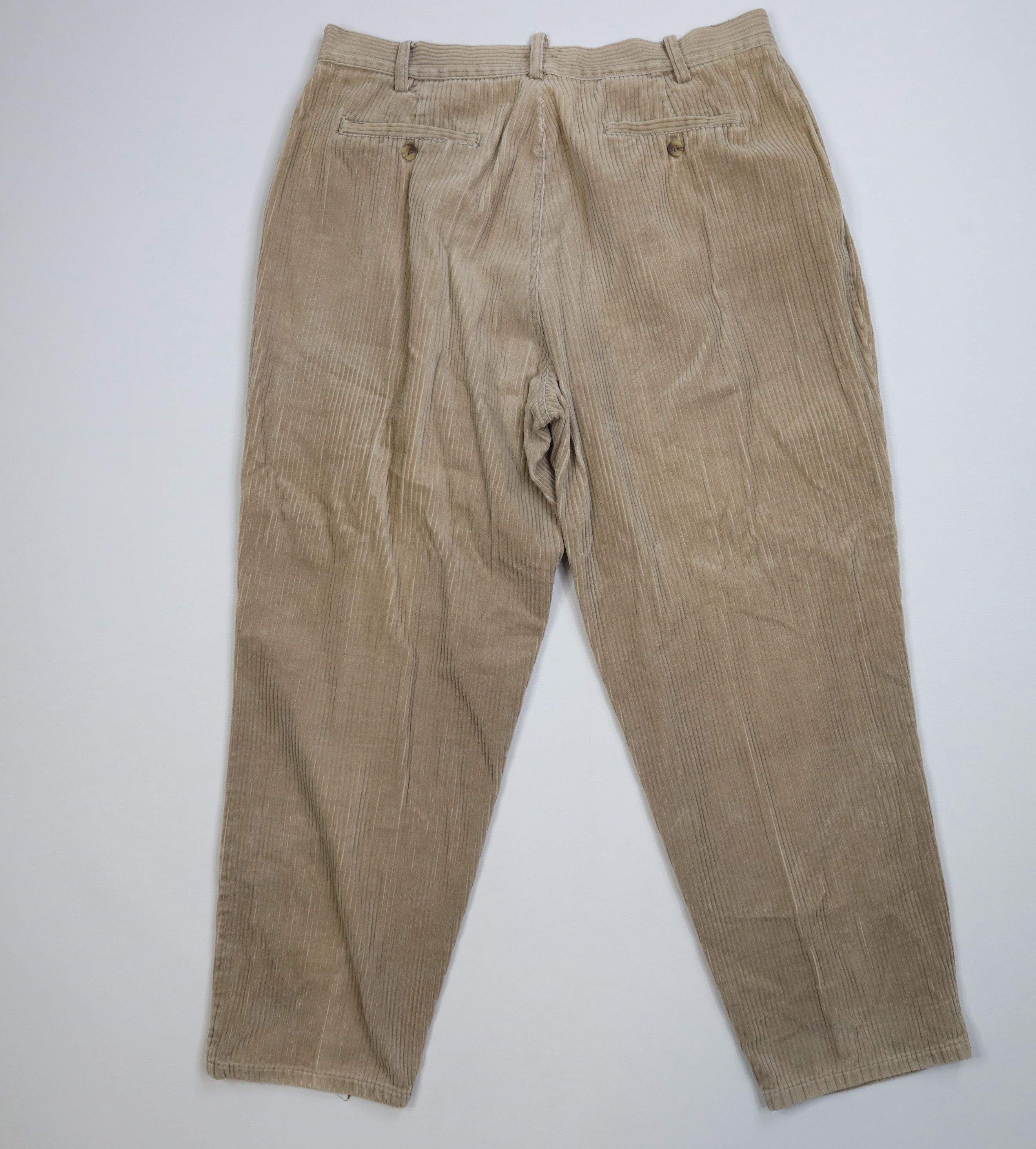 Vintage Vintage 90s Streetwear Relaxed Fit Corduroy Pants Khaki Size US 36 / EU 52 - 8 Thumbnail
