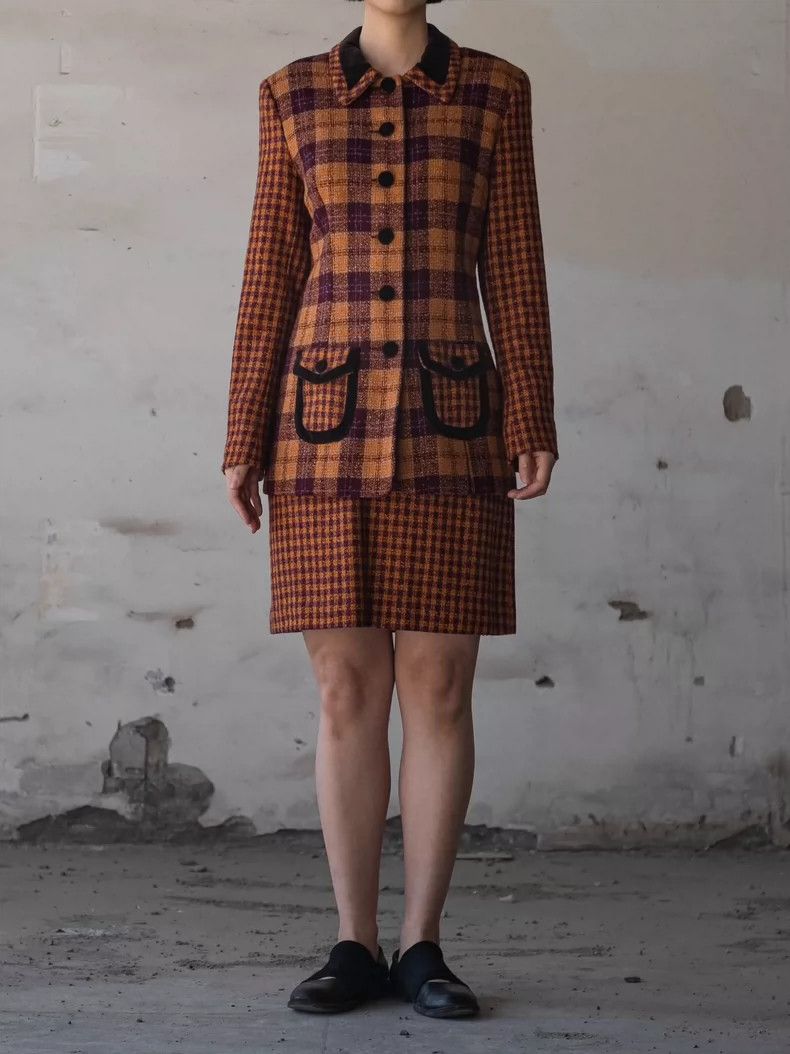 Kenzo KENZO size6 Pumpkin velvet grid set Size M / US 6-8 / IT 42-44 - 1 Thumbnail
