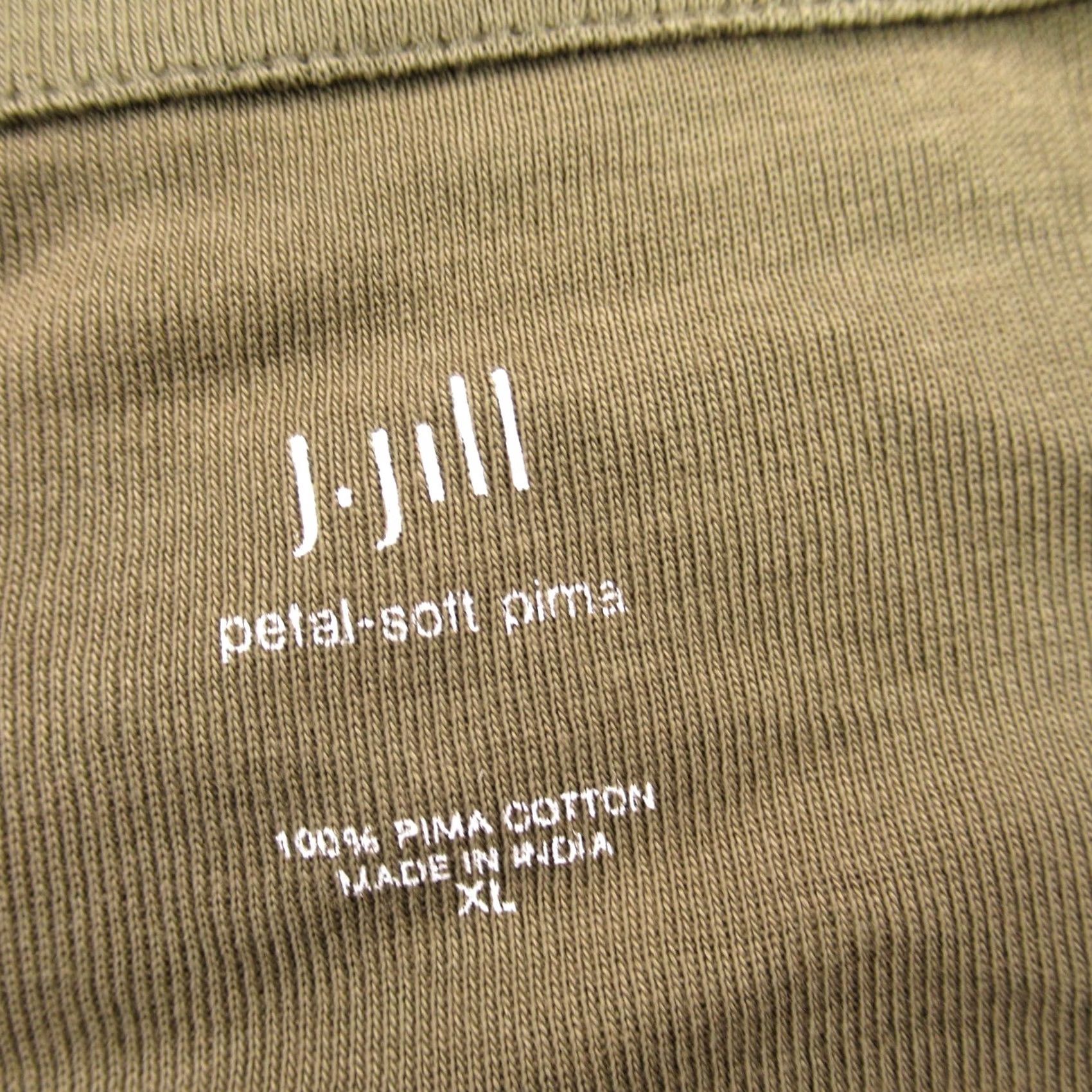 J. Jill J. Jill Shirt Womens XL Short Sleeve Pullover Lightweight Casual V-Neck Green Size XL / US 12-14 / IT 48-50 - 3 Thumbnail