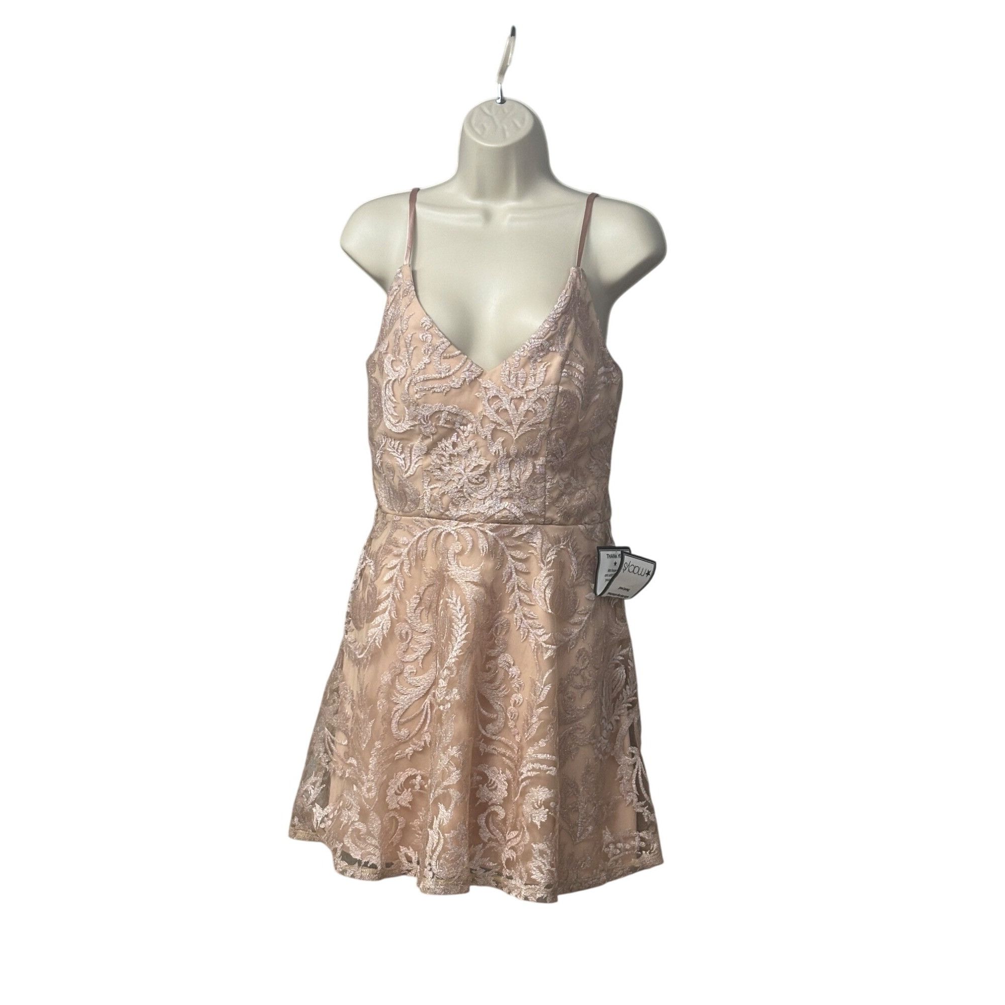 Other Speechless Juniors' Shimmer Embroidered Fit & Flare Dress Nu Size ONE SIZE - 12 Thumbnail