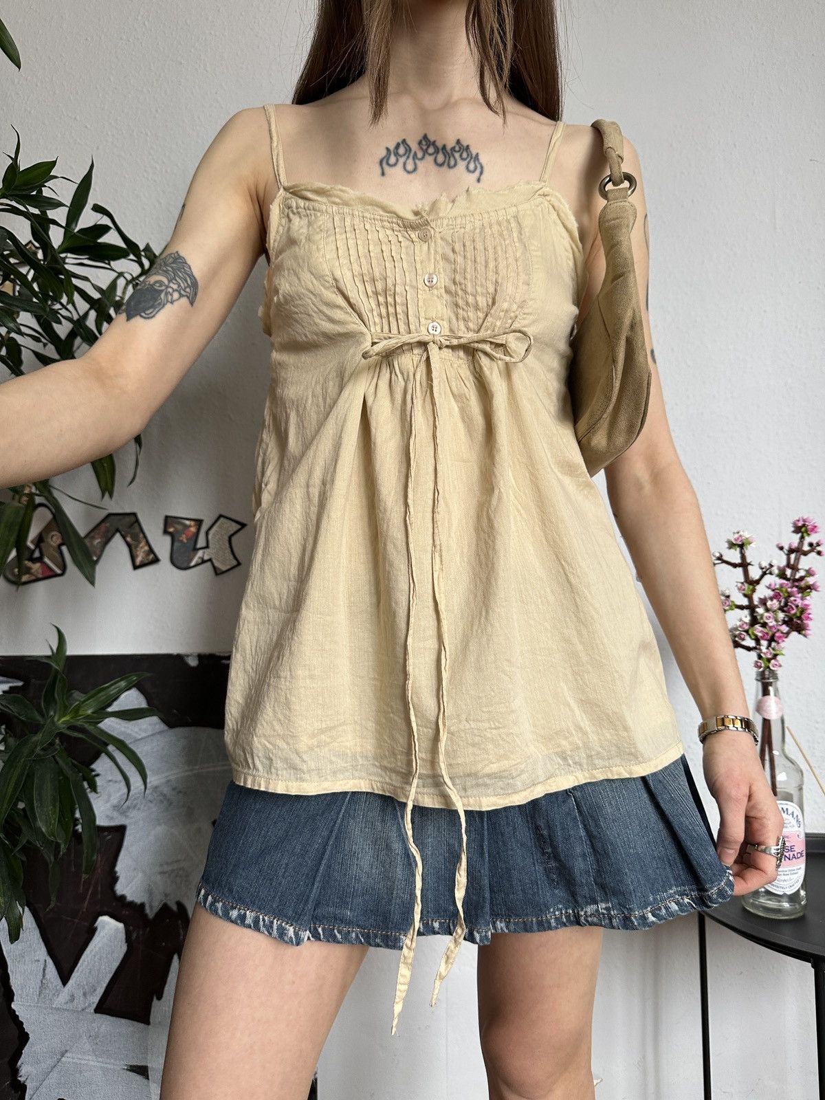 Vintage Country Cottage Button Up Cute Blouse Vintage 90s Size ONE SIZE - 1 Thumbnail