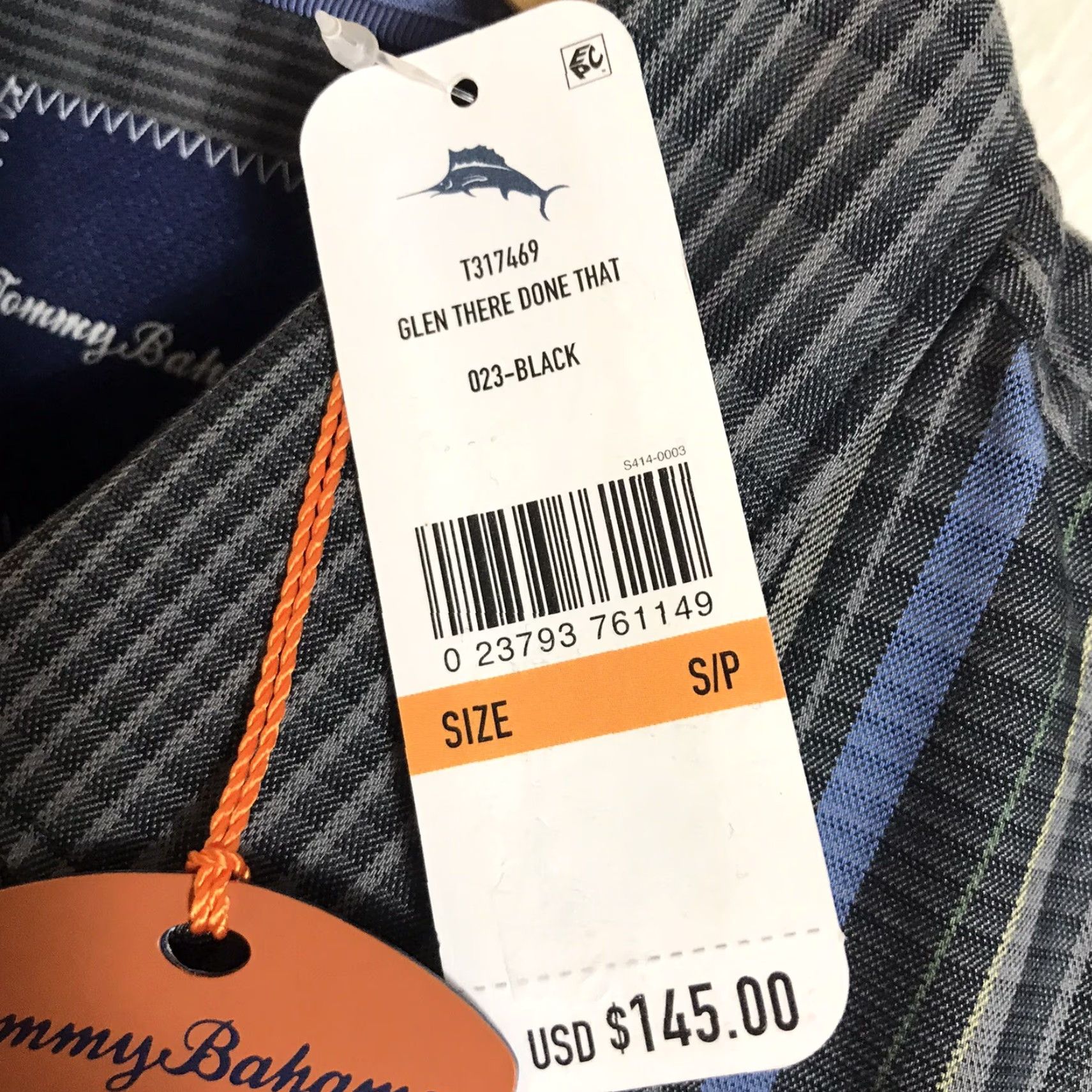 Tommy Bahama Tommy Bahama Shirt Mens Size Small GRAY Plaid Glen There Done That NEW Size US S / EU 44-46 / 1 - 4 Thumbnail