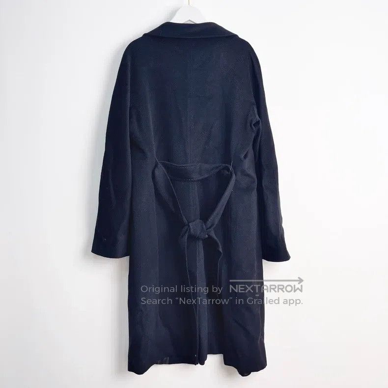 Max Mara Max Mara Black Lapel Long Wool Coat Size M / US 6-8 / IT 42-44 - 2 Thumbnail
