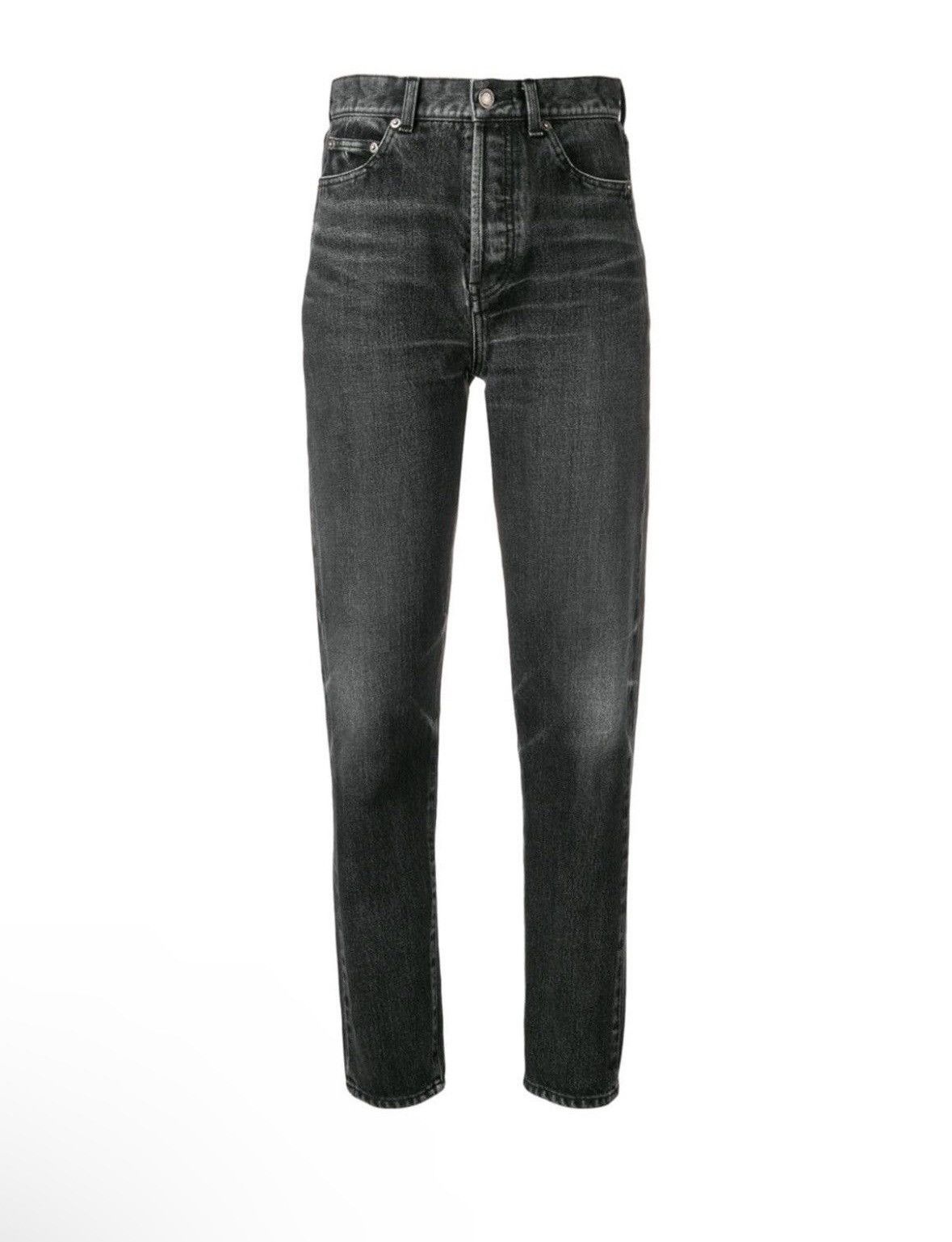 Saint Laurent Paris Saint Laurent HIGH-RISE BOYFRIEND JEANS IN BLACK Size 26" / US 2 / IT 38 - 11 Thumbnail