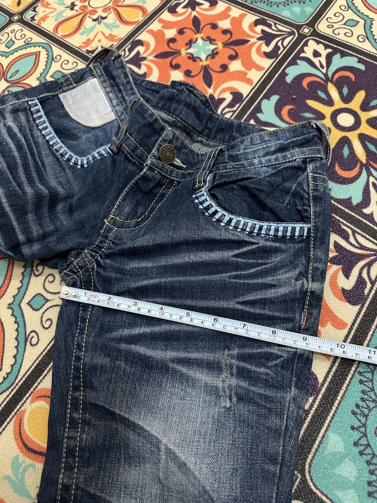 Other No Brand Japanese Claw Mark Style Flare Denim Size US 27 - 11 Thumbnail