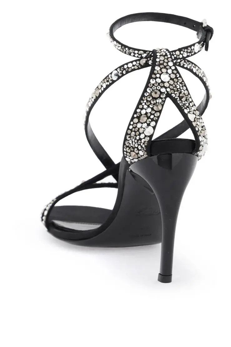 o1s22i1n0324 Armadillo Sandals in Black/Silver