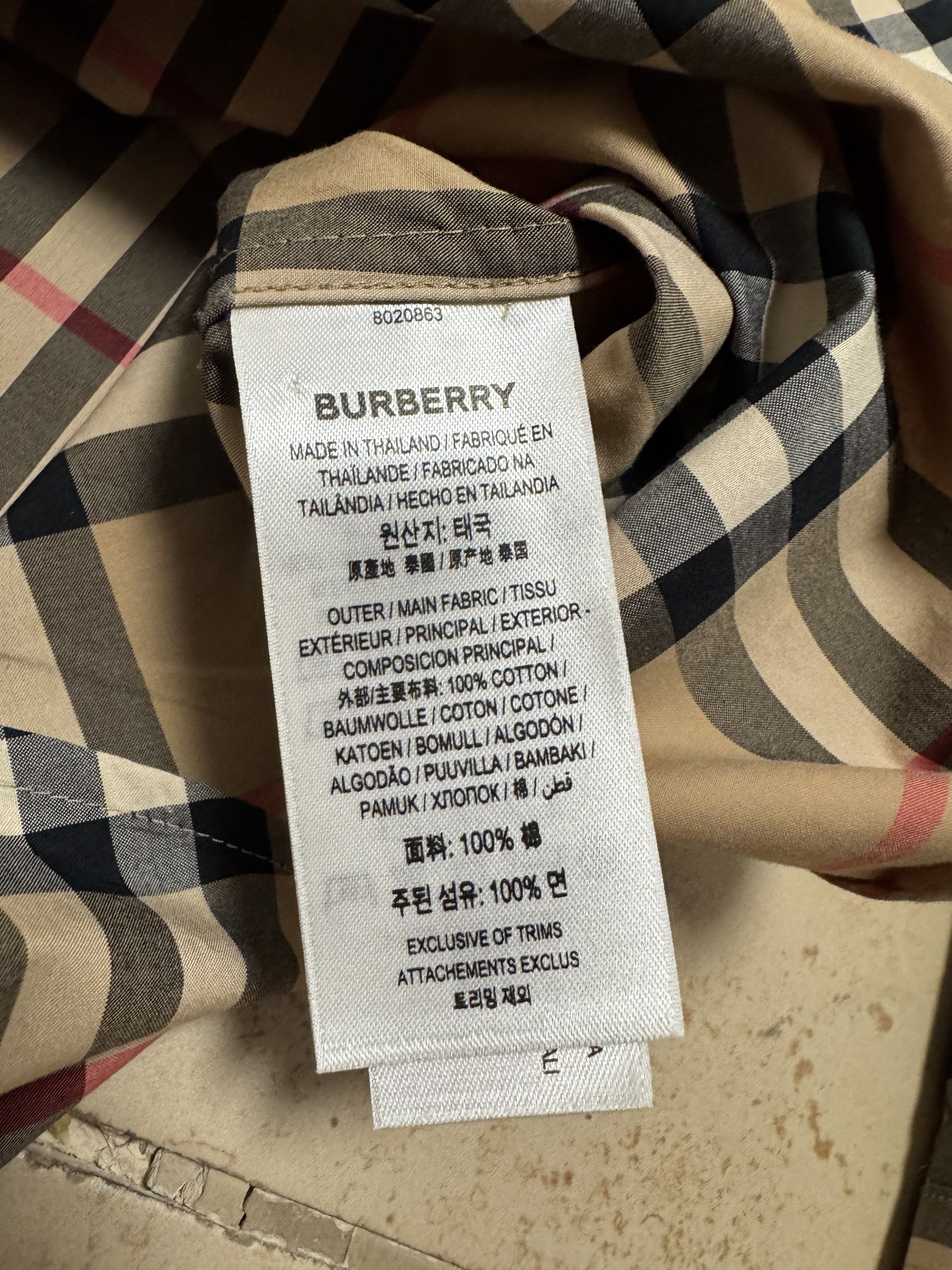 Burberry Burberry Check Cotton Shirt Size US L / EU 52-54 / 3 - 4 Thumbnail