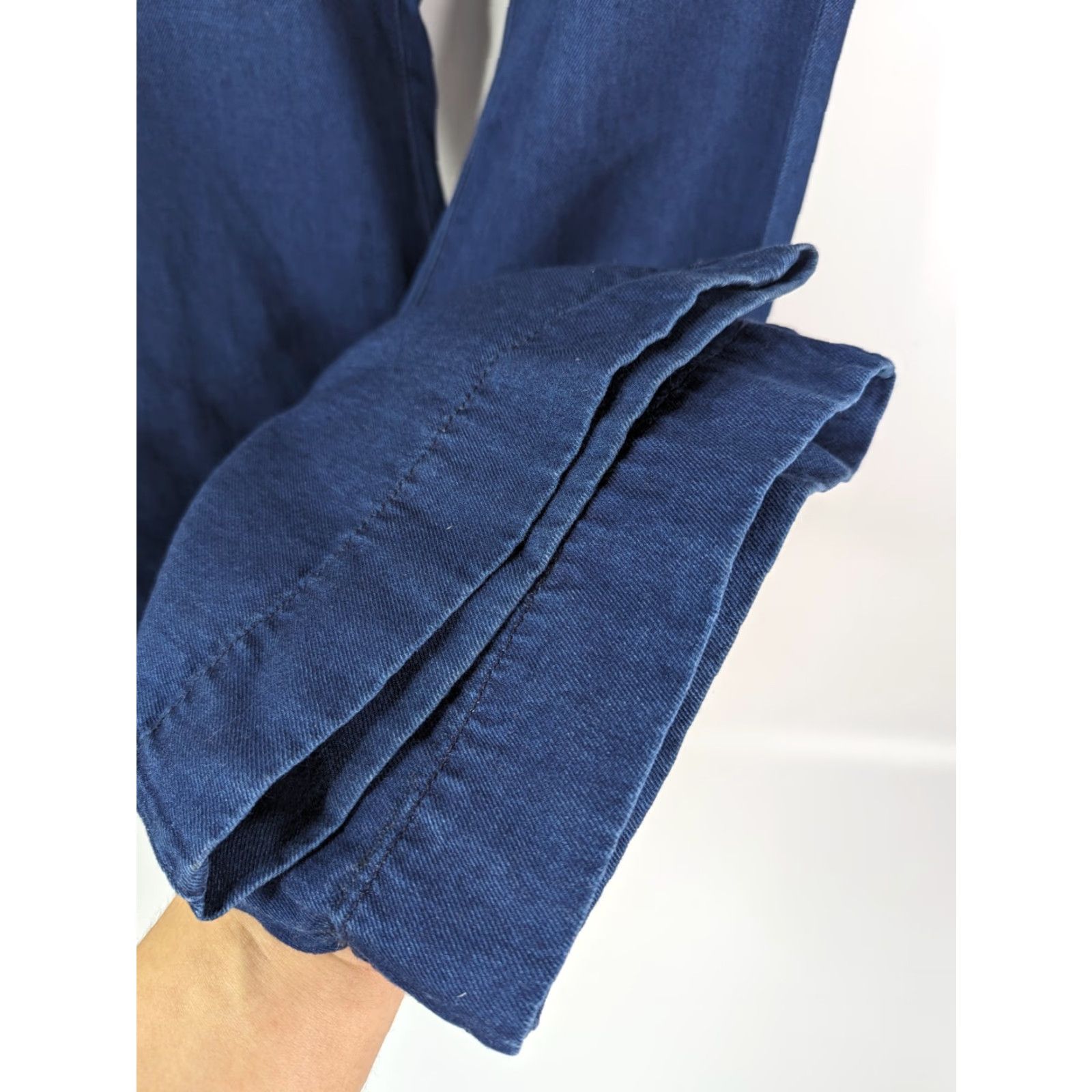 Uniqlo Uniqlo Jeans Women Indigo Wide-Leg Navy Blue Pants Size 4 5-Pocket Denim Cotton Regular Style 422303 Size 27" / US 4 / IT 40 - 3 Thumbnail