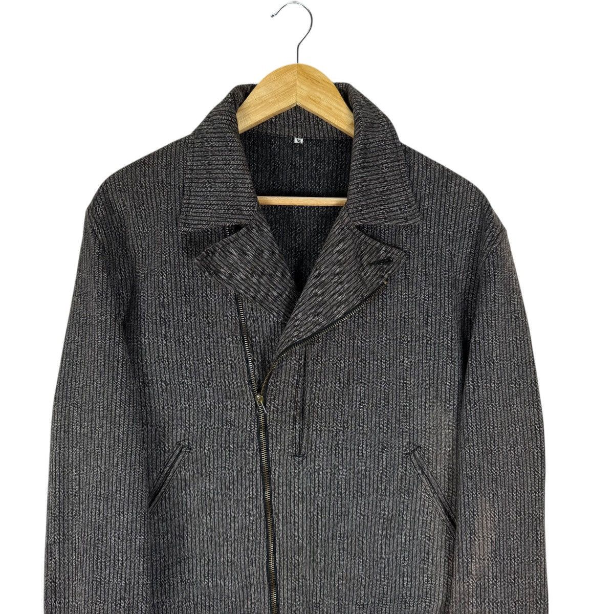 Nepenthes ❄️NEPENTHES HERRINGBONE DENIM BIKER JACKET Size US M / EU 48-50 / 2 - 3 Thumbnail