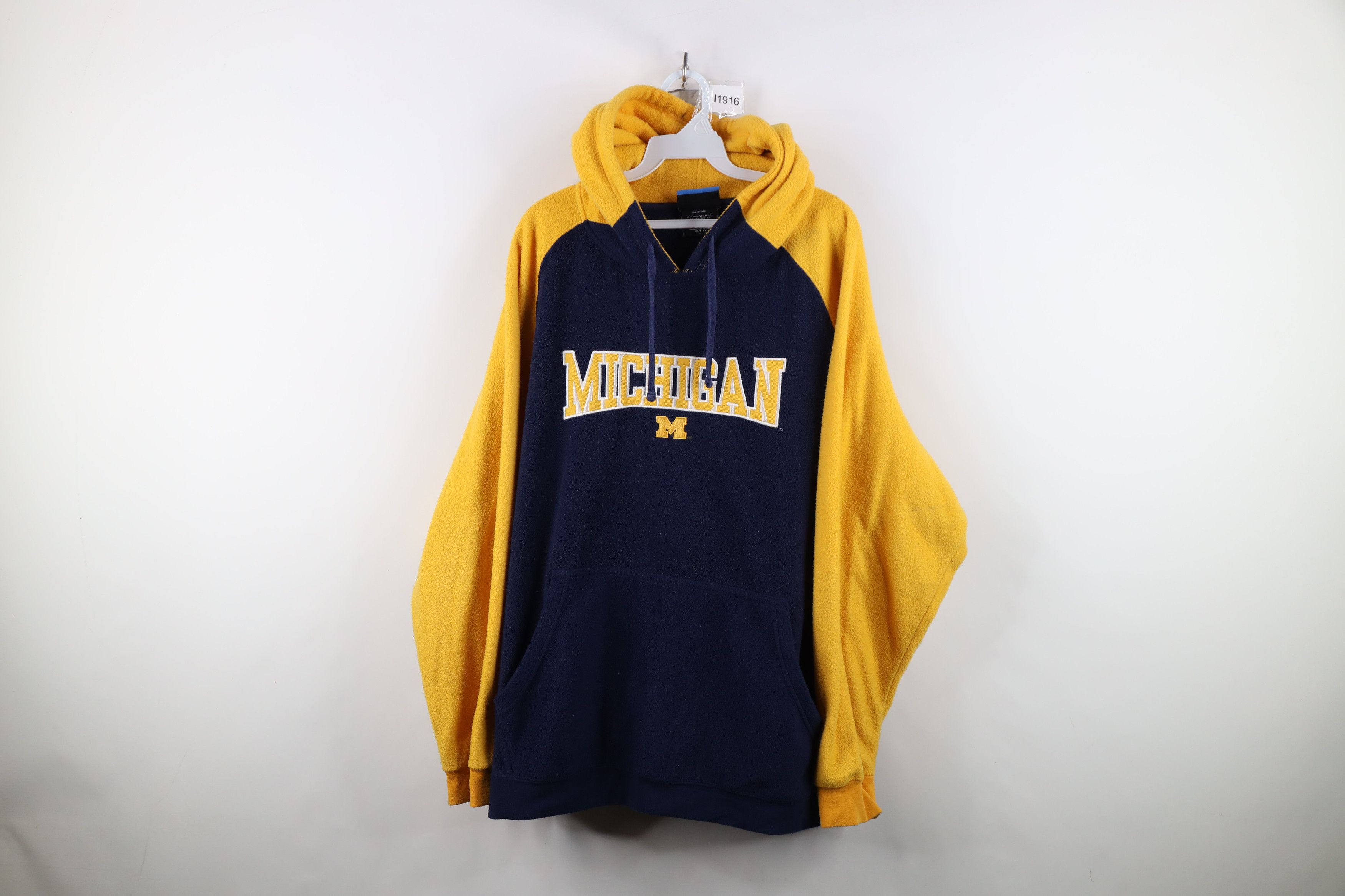 Vintage Vintage University of Michigan Fleece Hoodie Sweatshirt Blue Size US XL / EU 56 / 4 - 1 Thumbnail