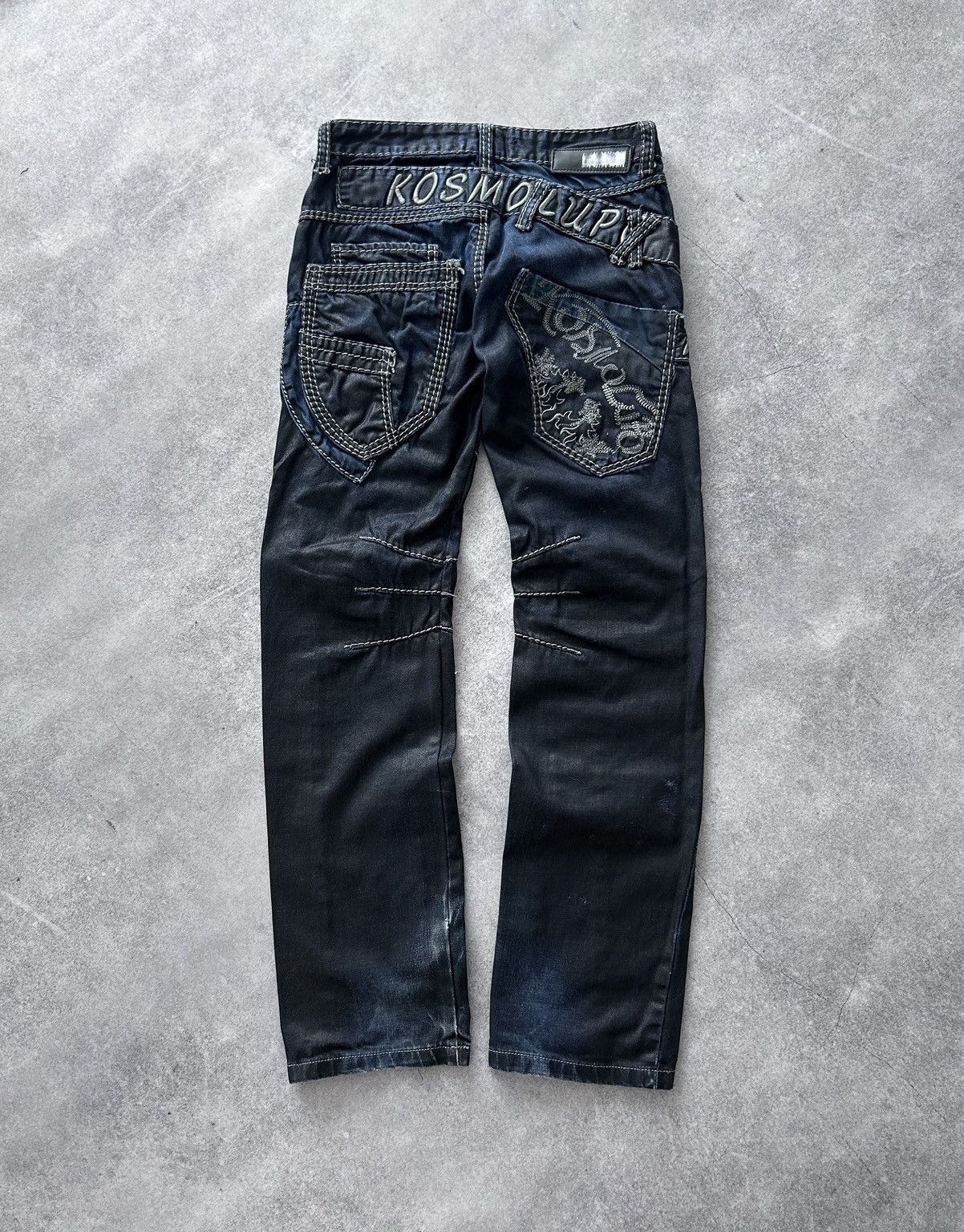 Japanese Brand × Vintage Vintage K&M Kosmo lupo big logo ed hardy style jeans y2k Size US 29 - 2 Thumbnail