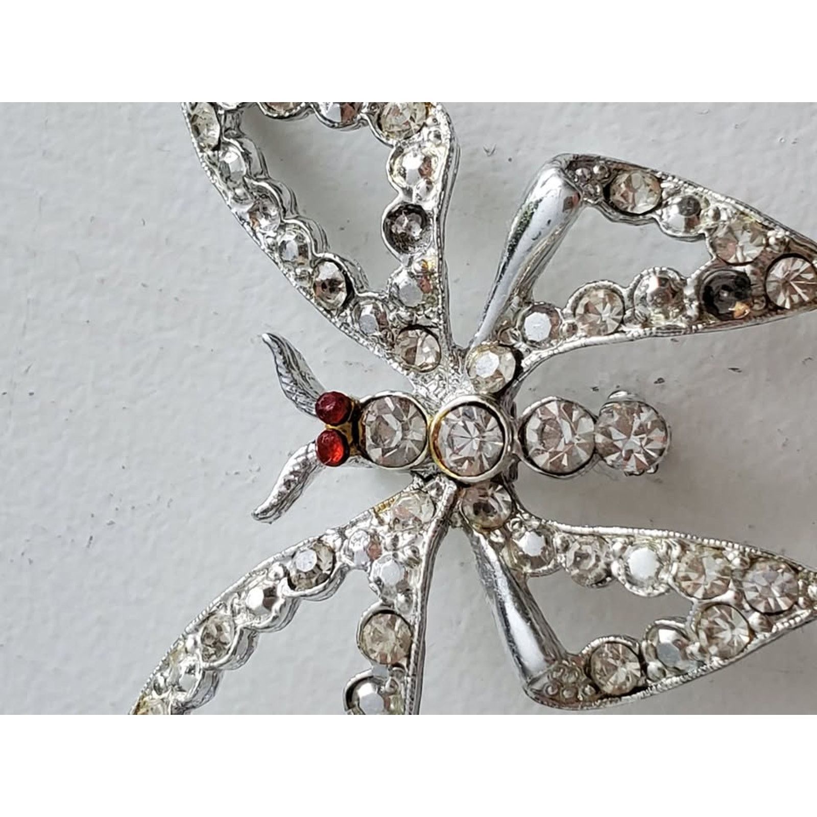 Other Vintage Red and Clear Rhinestone Butterfly Brooch Size ONE SIZE - 2 Thumbnail