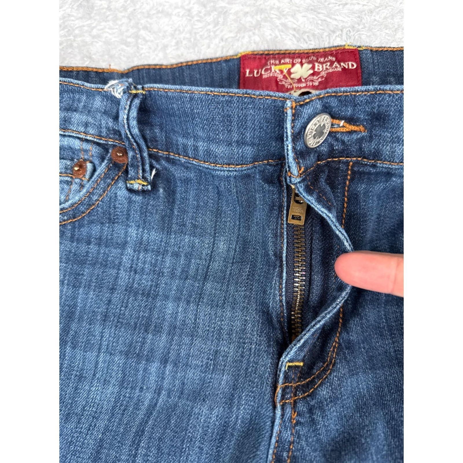 Lucky Brand Lucky Brand Jeans Womens 10 Blue Denim Crop Sweet N Crop Straight Leg Cotton 31x24 Jeans Size 32" / US 10 / IT 46 - 5 Thumbnail