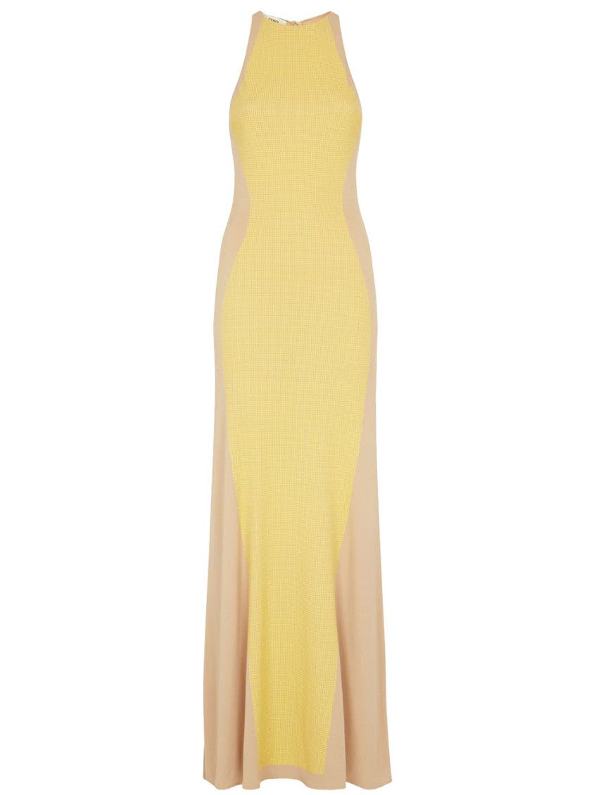 Fendi o1s1wg110525 Dress in Yellow Size M / US 6-8 / IT 42-44 - 1 Thumbnail